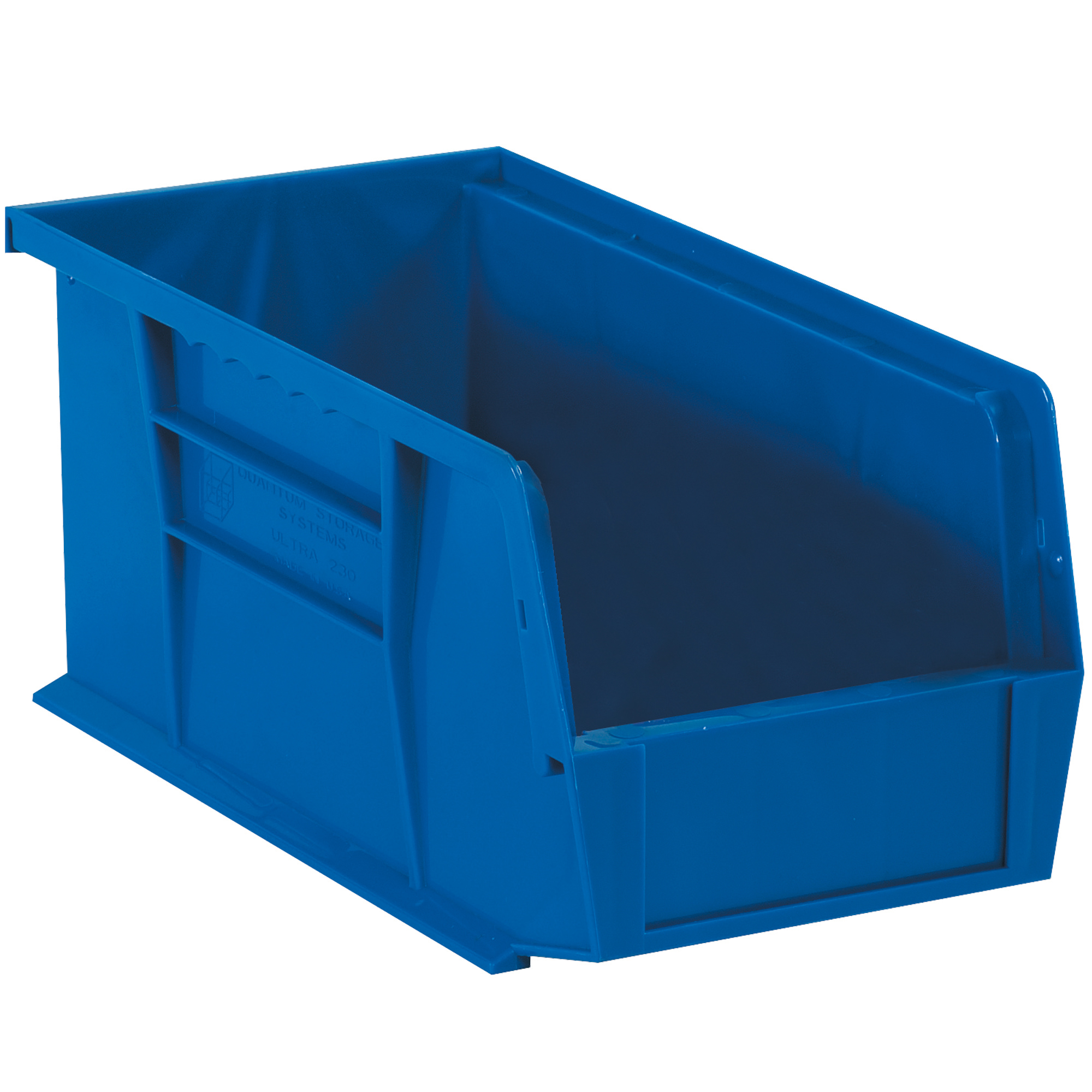 Plastic Stack & Hang Bin Boxes, 10 7/8" x 5 1/2" x 5", Blue, 12/Case