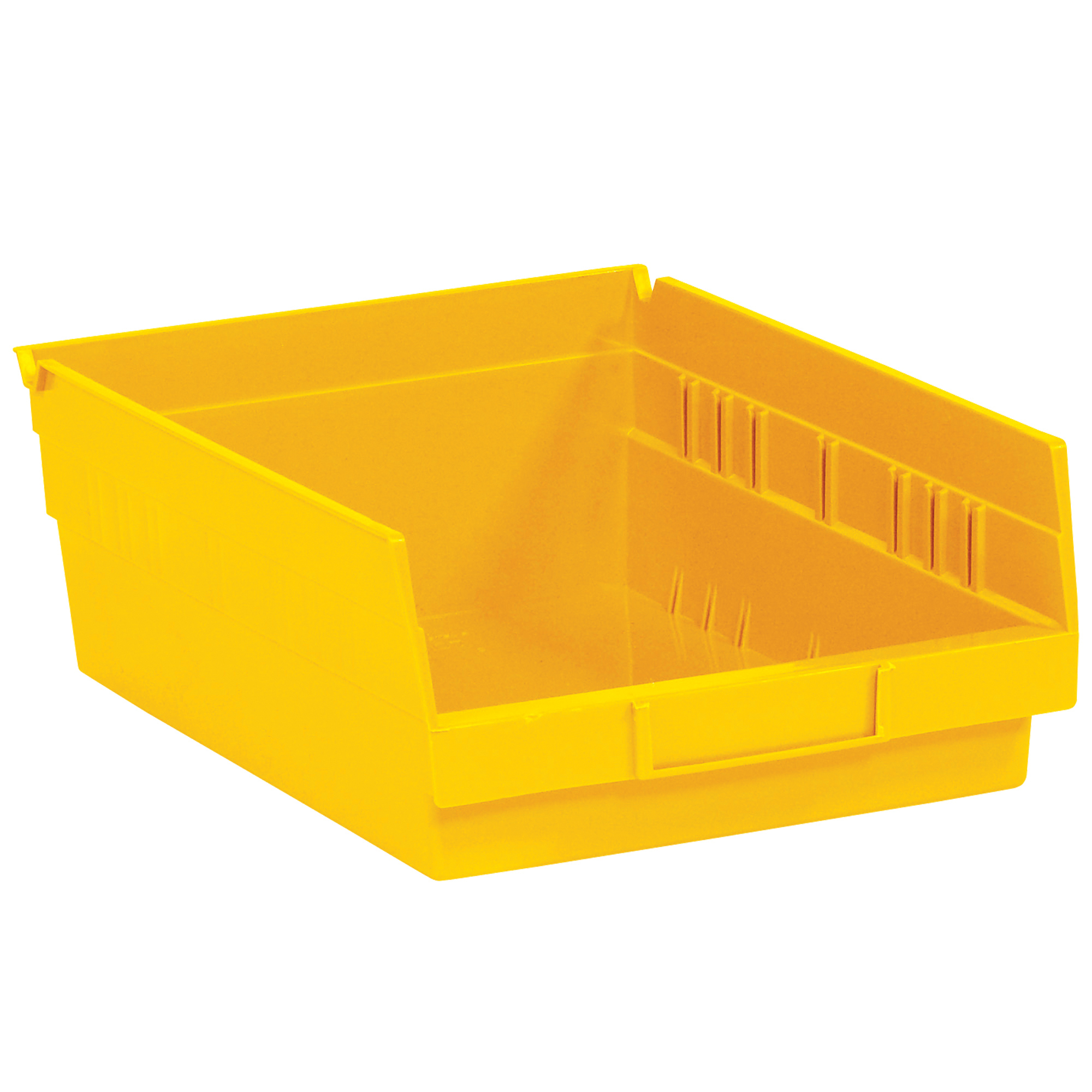 Plastic Shelf Bin Boxes, 11 5/8" x 8 3/8" x 4", Yellow, 20/Case