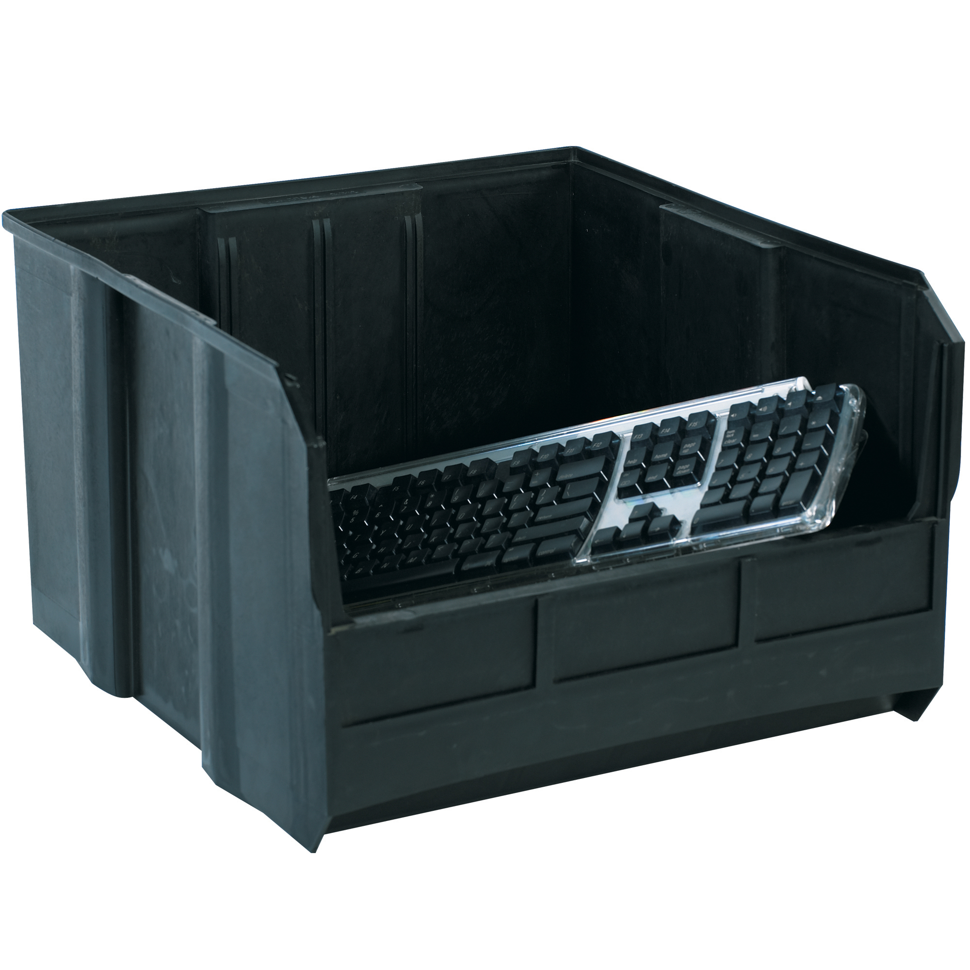 Conductive Bins, 18" x 16 1/2" x 11", Black, 3/Case
