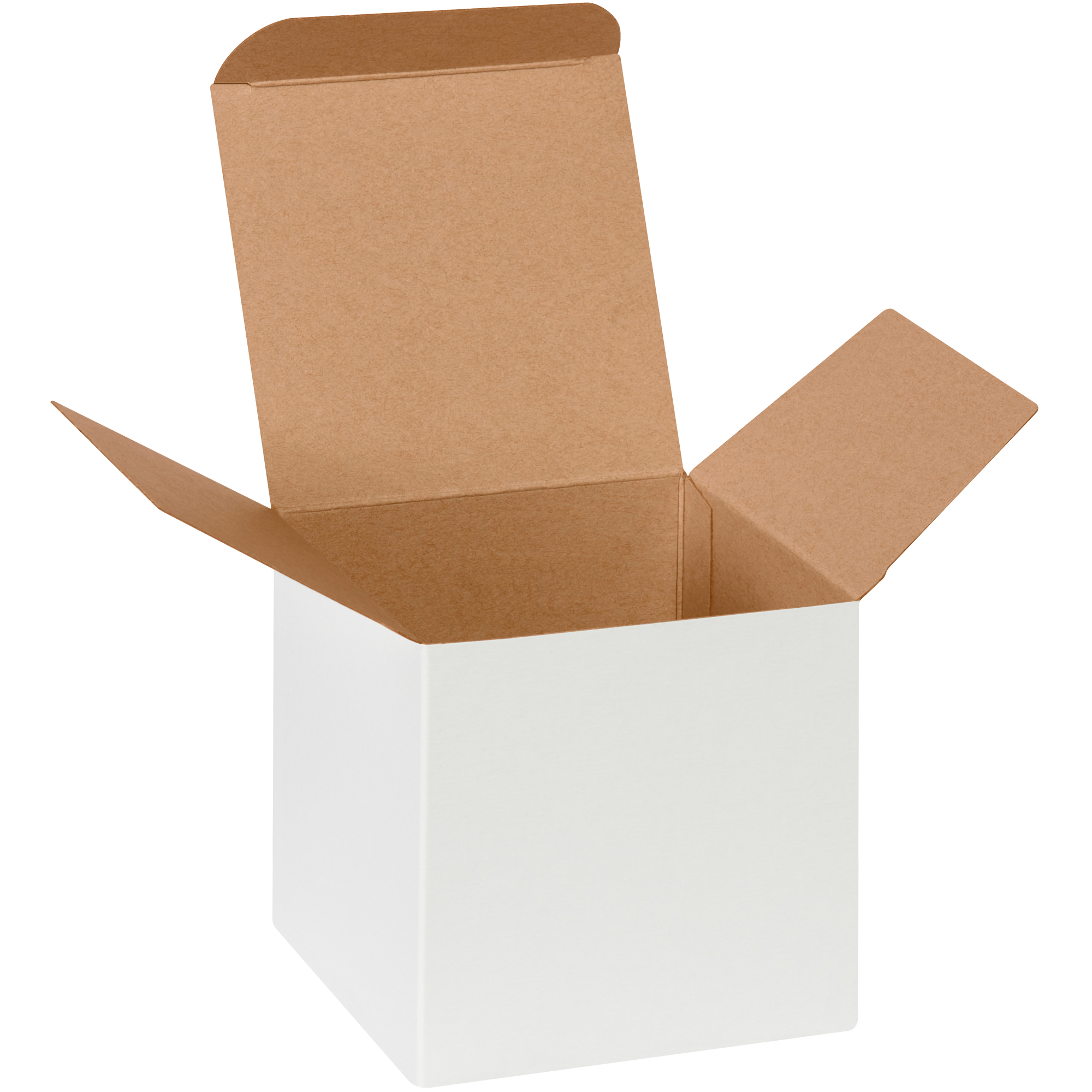 Reverse Tuck Folding Cartons, 4" x 4" x 4", White, 250/Case