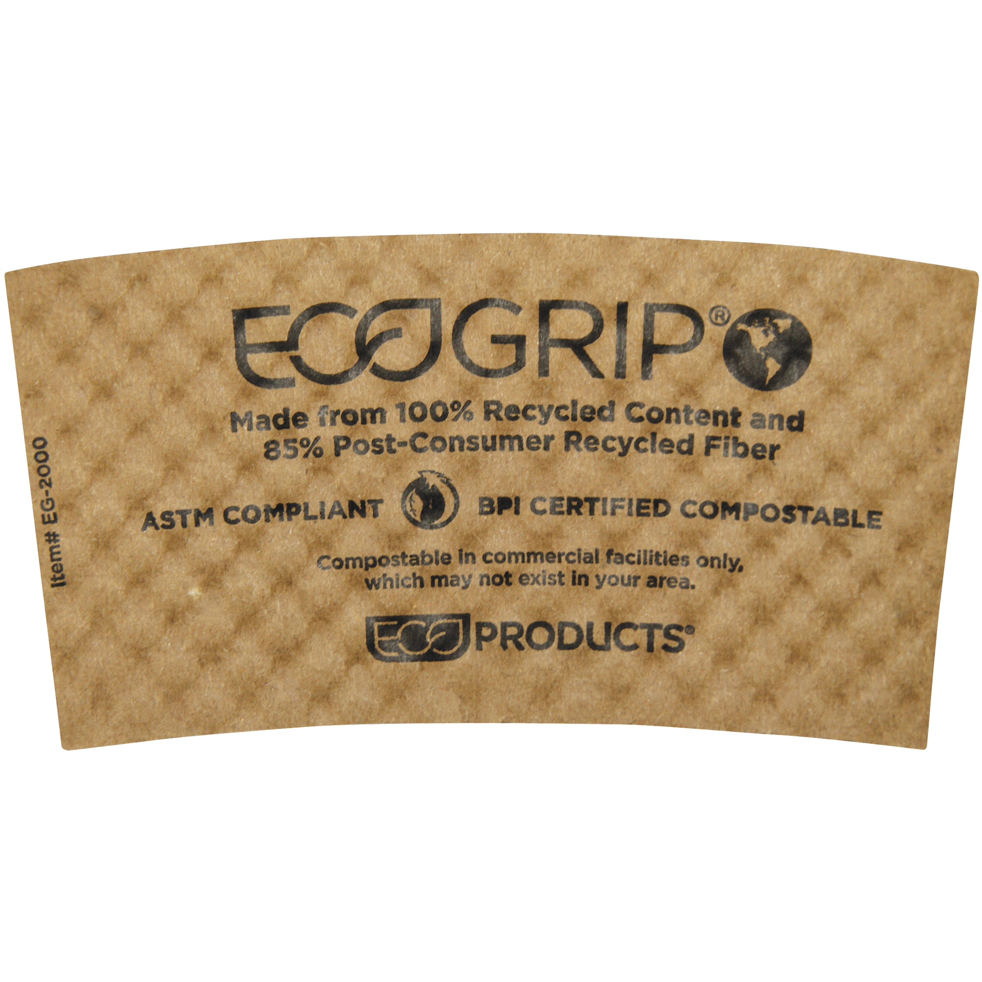 Hot Cup Sleeves, 5" x 2 1/2", Brown, 1300/Case