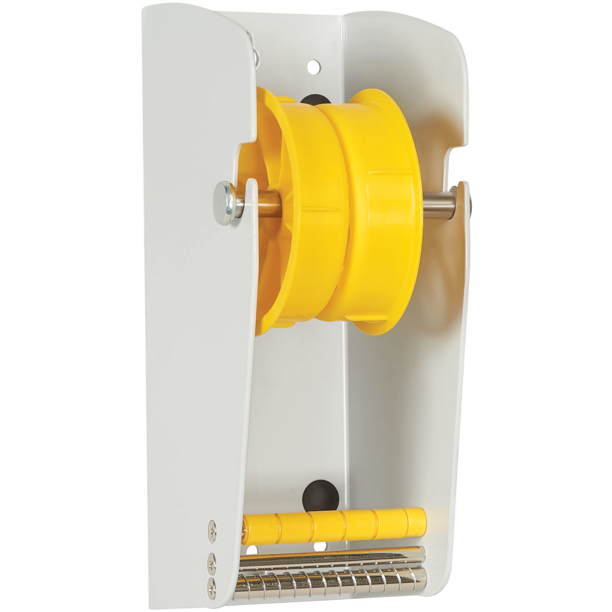 Wall Mount Label Dispenser, 3", White, 1/Each