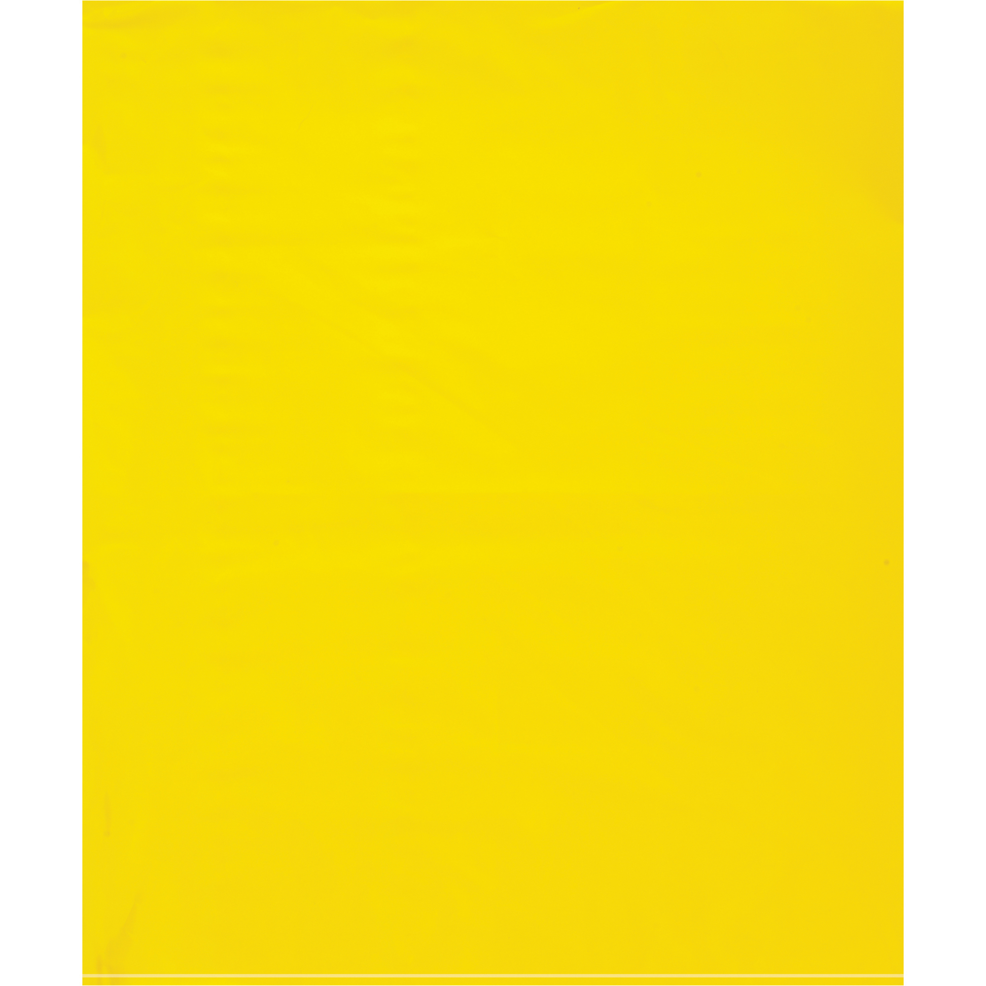 Flat 2 Mil Poly Bags, 15" x 18", Yellow, 1000/Case