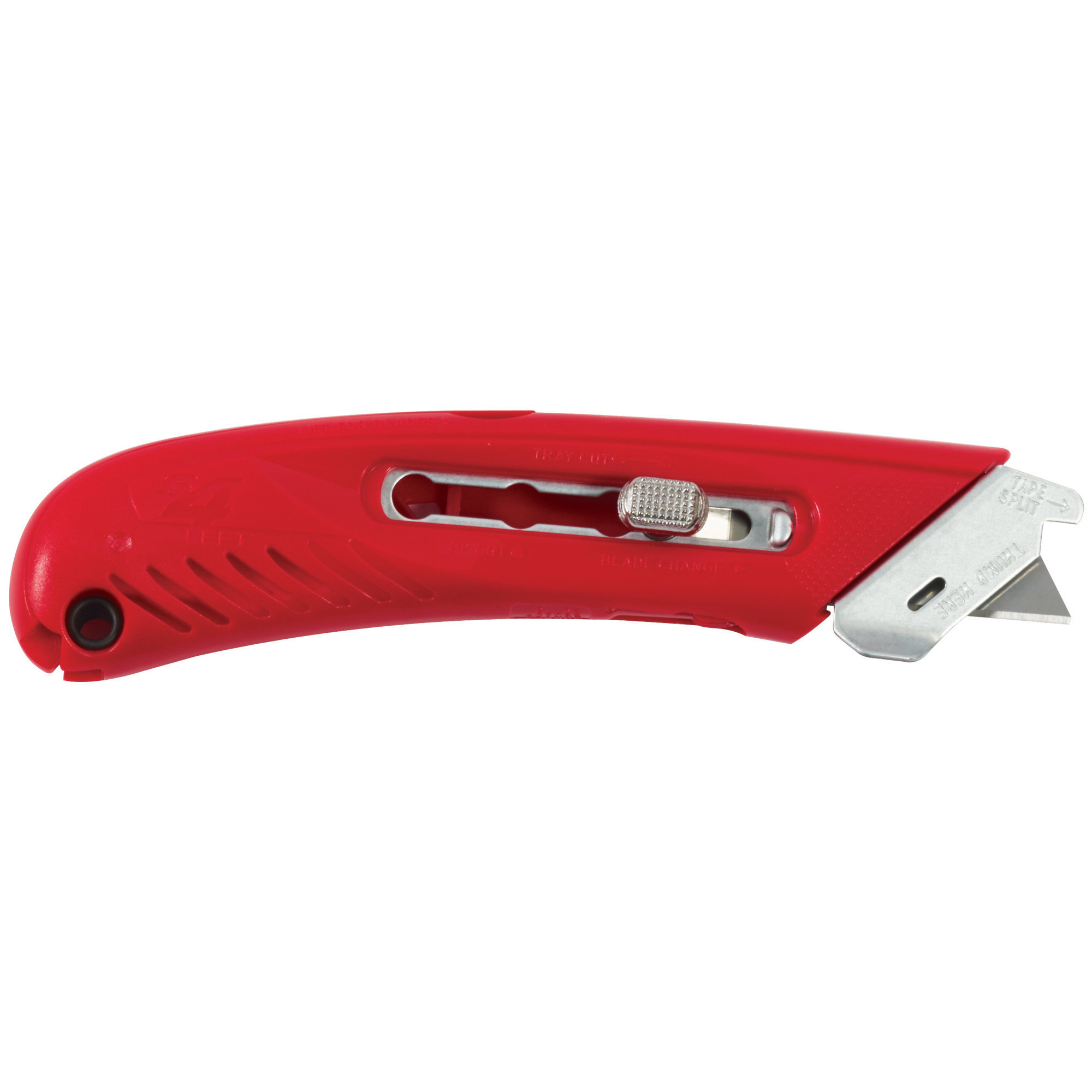S4™ Safety Cutter Utility Knife, Left Handed, Red, 12/Case