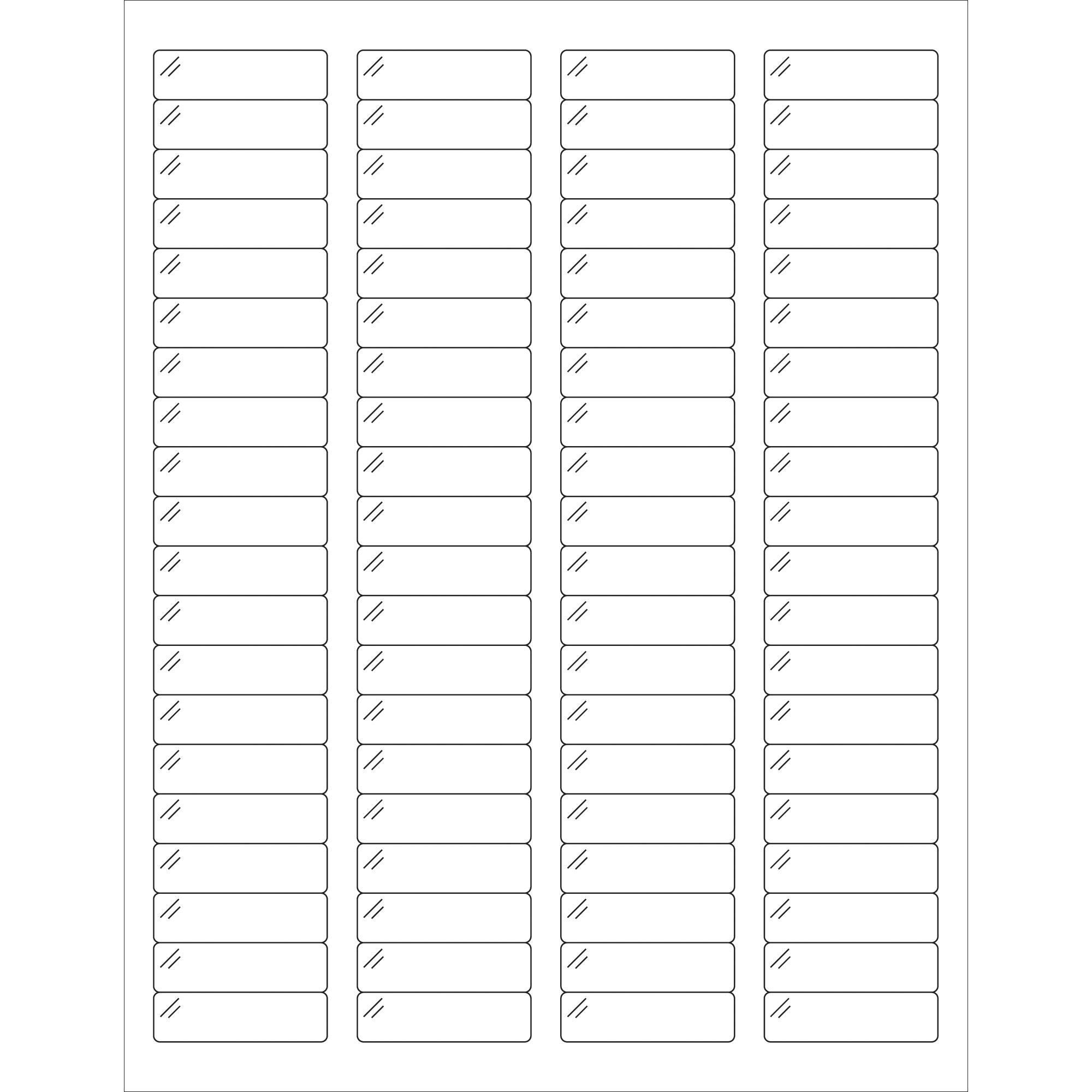 Tape Logic® Rectangle Laser Labels, 1 3/4" x 1/2", Crystal Clear, 8000/Case