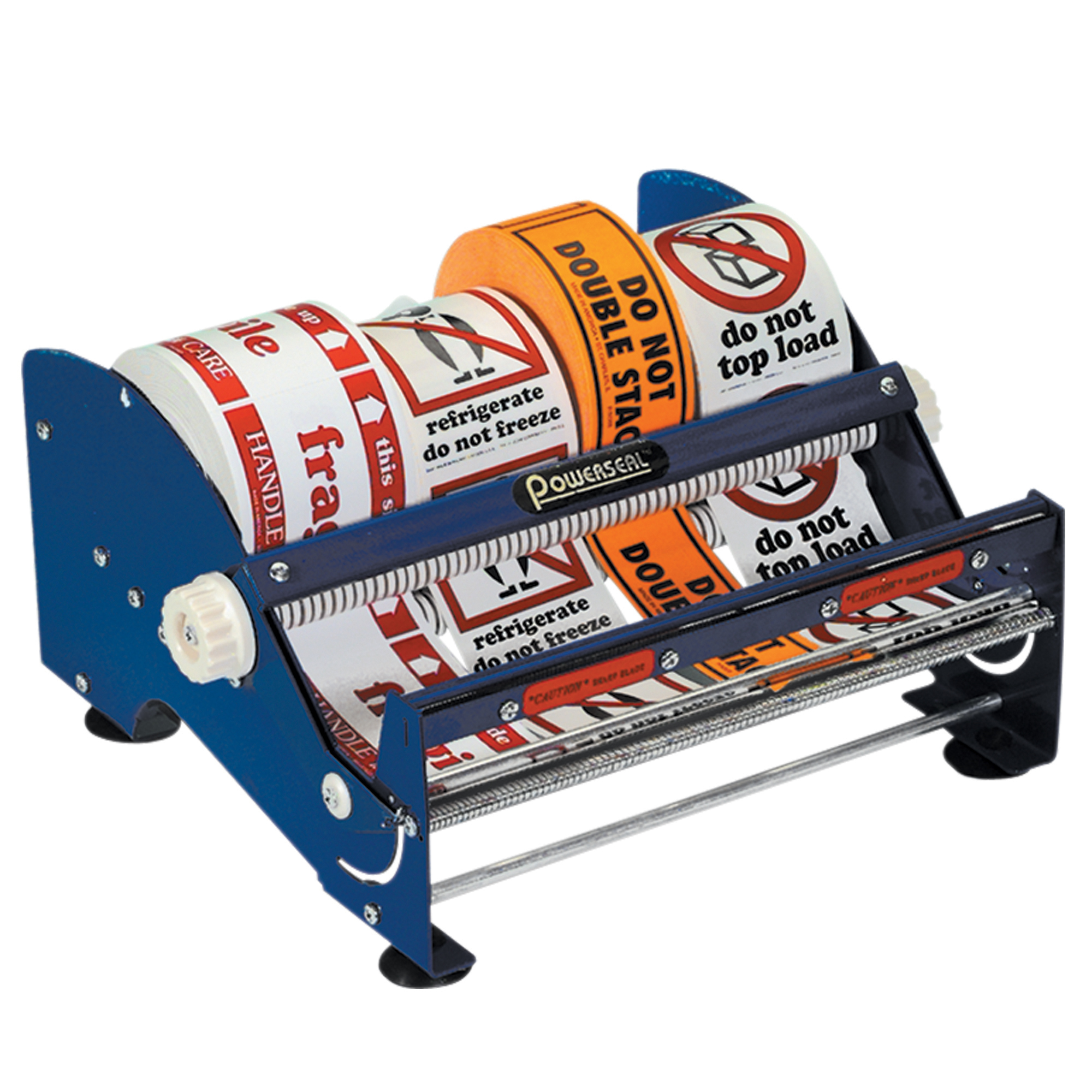 Table Top Label Dispenser, 12", Blue, 1 Each