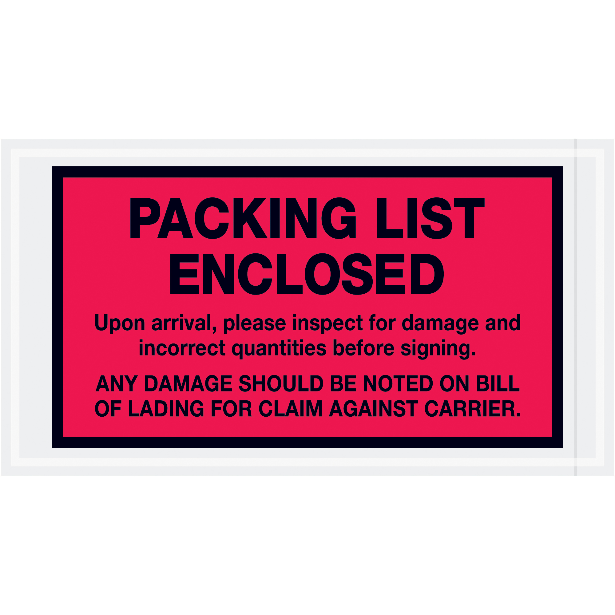 Tape Logic® "Packing List Enclosed" Envelopes, 5 1/2" x 10", Red, 1000/Case
