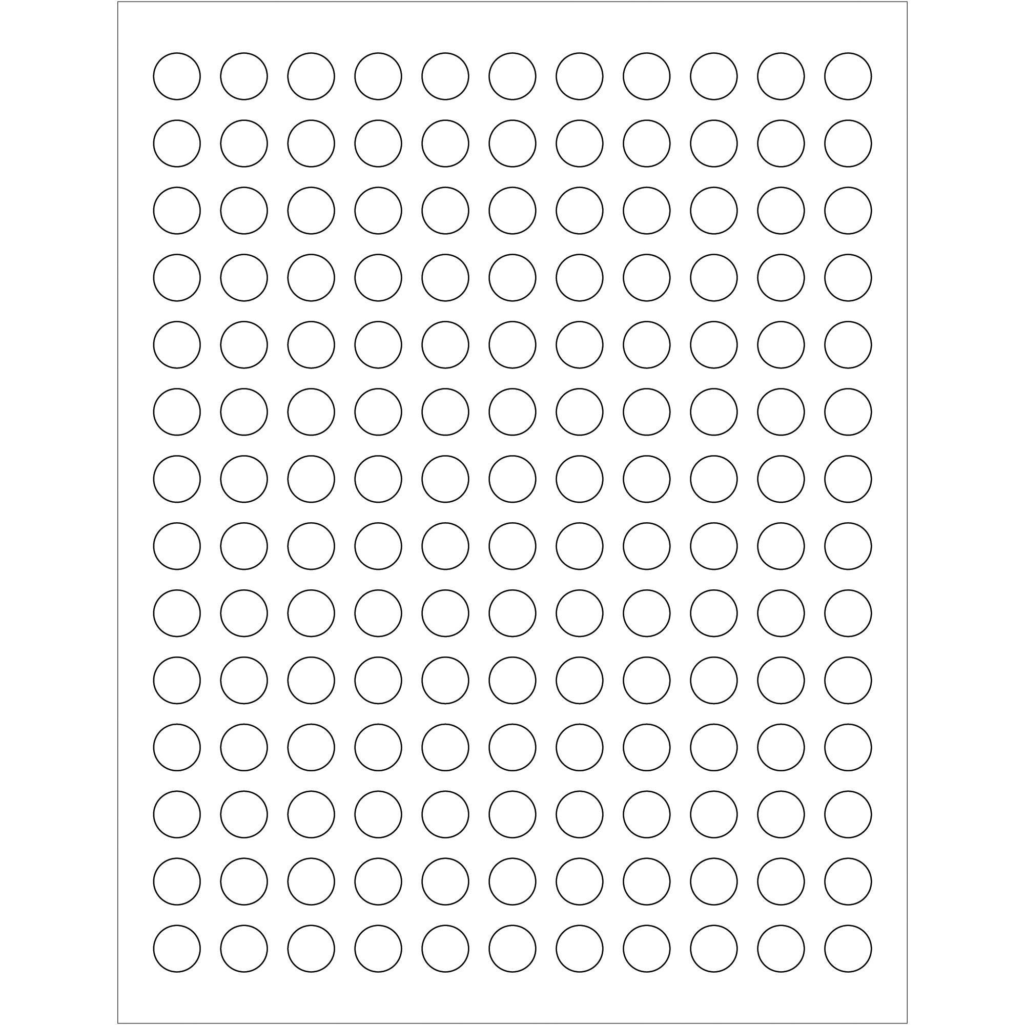 Tape Logic® Circle Laser Labels, 1/2", White, 15400/Case