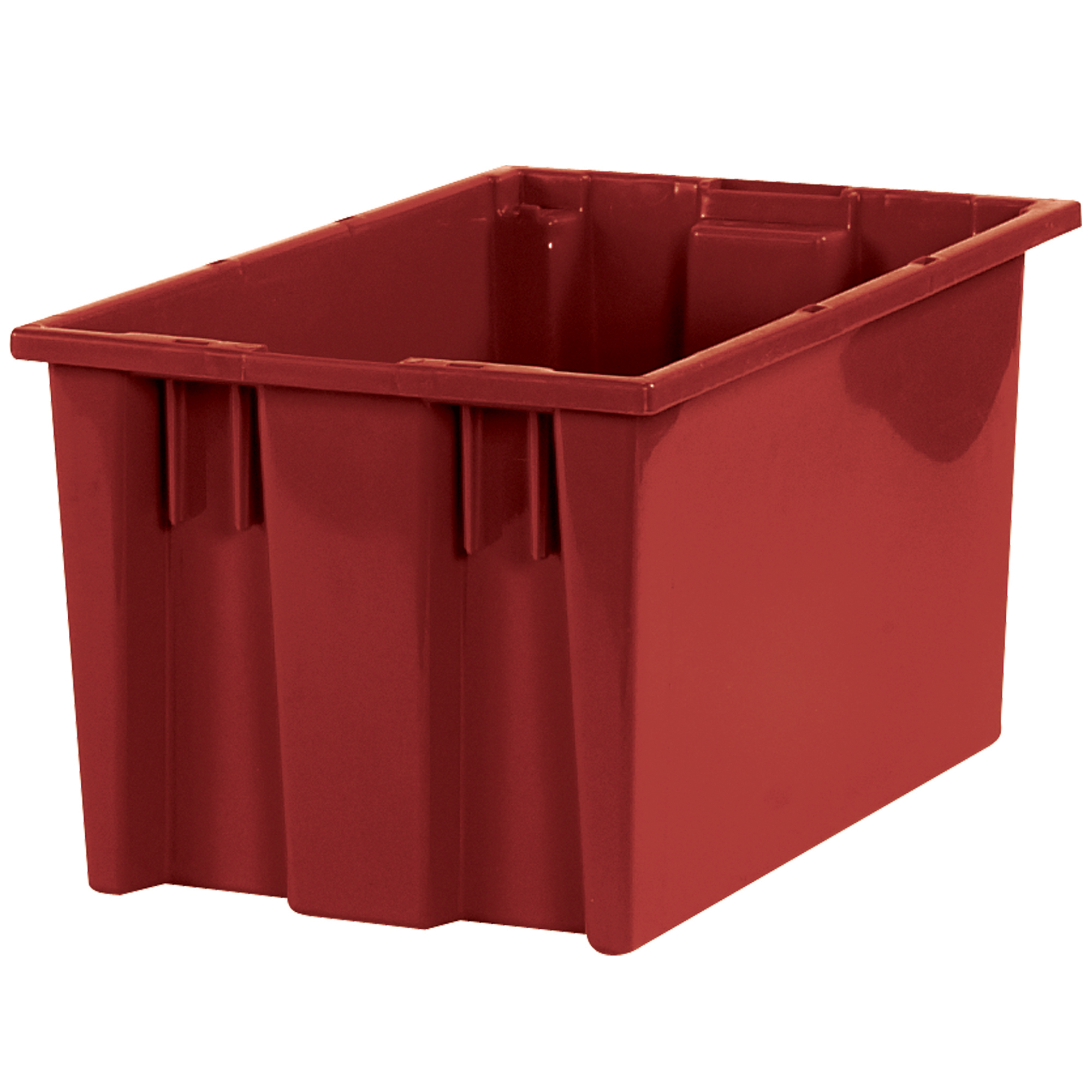 Stack & Nest Containers, 16" x 10" x 8 7/8", Red, 6/Case