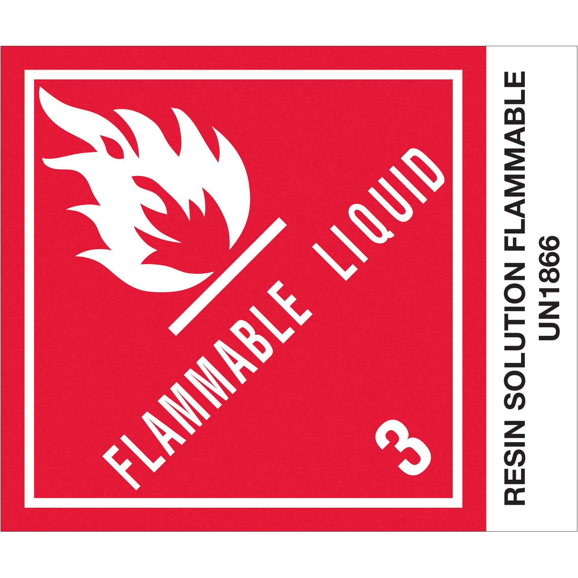 Tape Logic® Labels, "Resin Solution", 4" x 4 3/4", Red/White/Black, 500/Roll