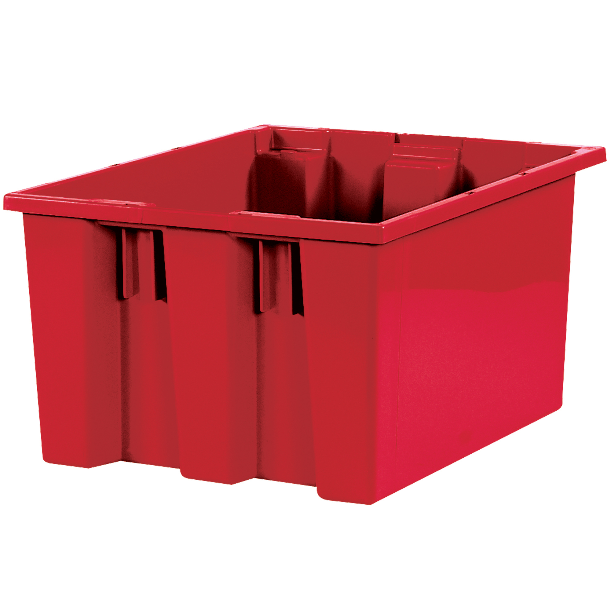 Stack & Nest Containers, 17" x 14 1/2" x 9 7/8", Red, 6/Case
