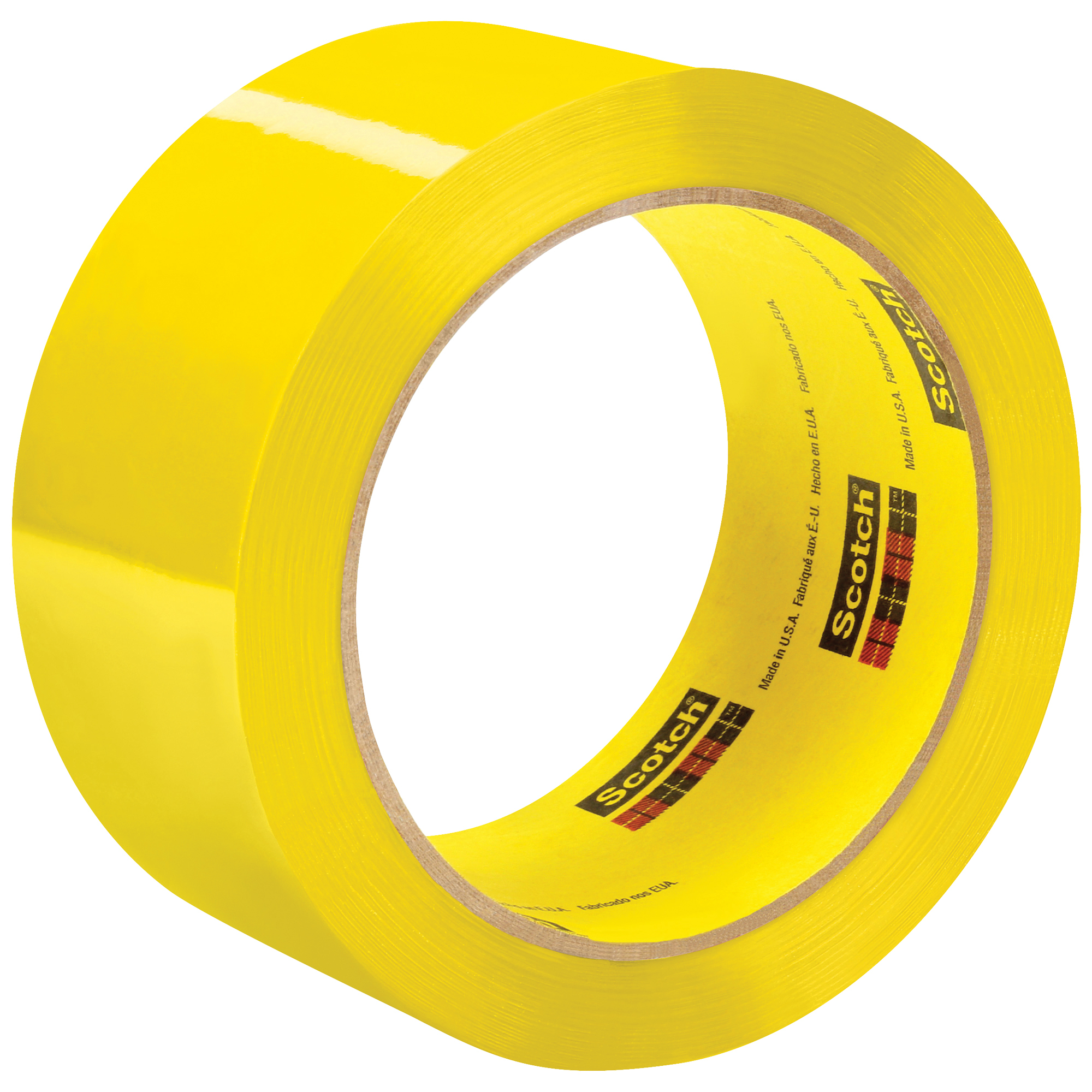 3M™ 373 Carton Sealing Tape, 2.5 Mil, 2" x 55 yds., Yellow, 36/Case