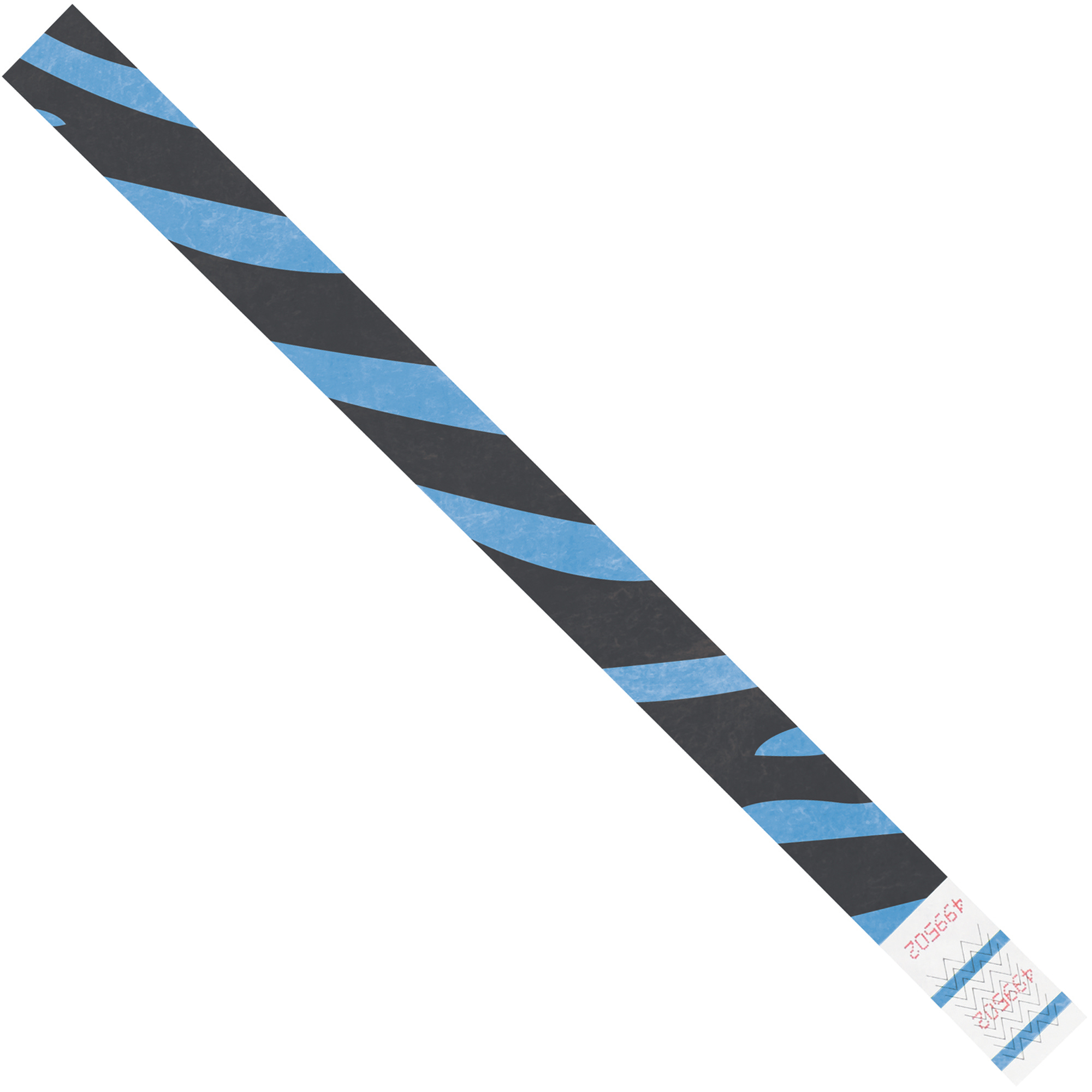 Tyvek® Wristbands, 3/4" x 10", Blue Zebra Stripe, 500/Case