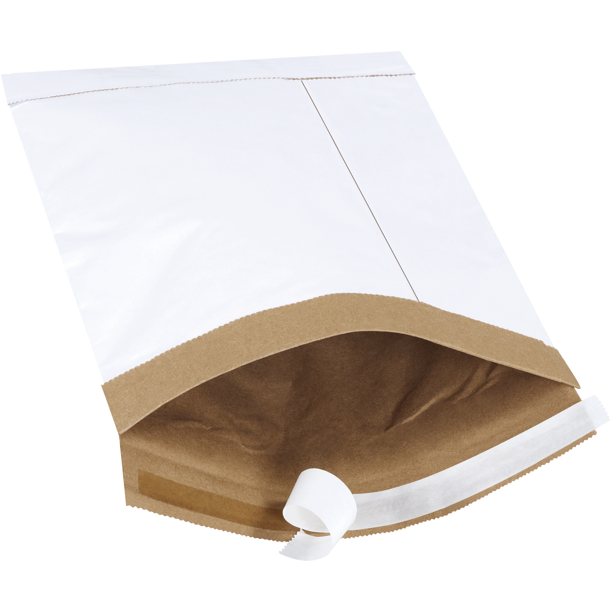 Self-Seal Padded Mailers, 7 1/4" x 12", White, 25/Case