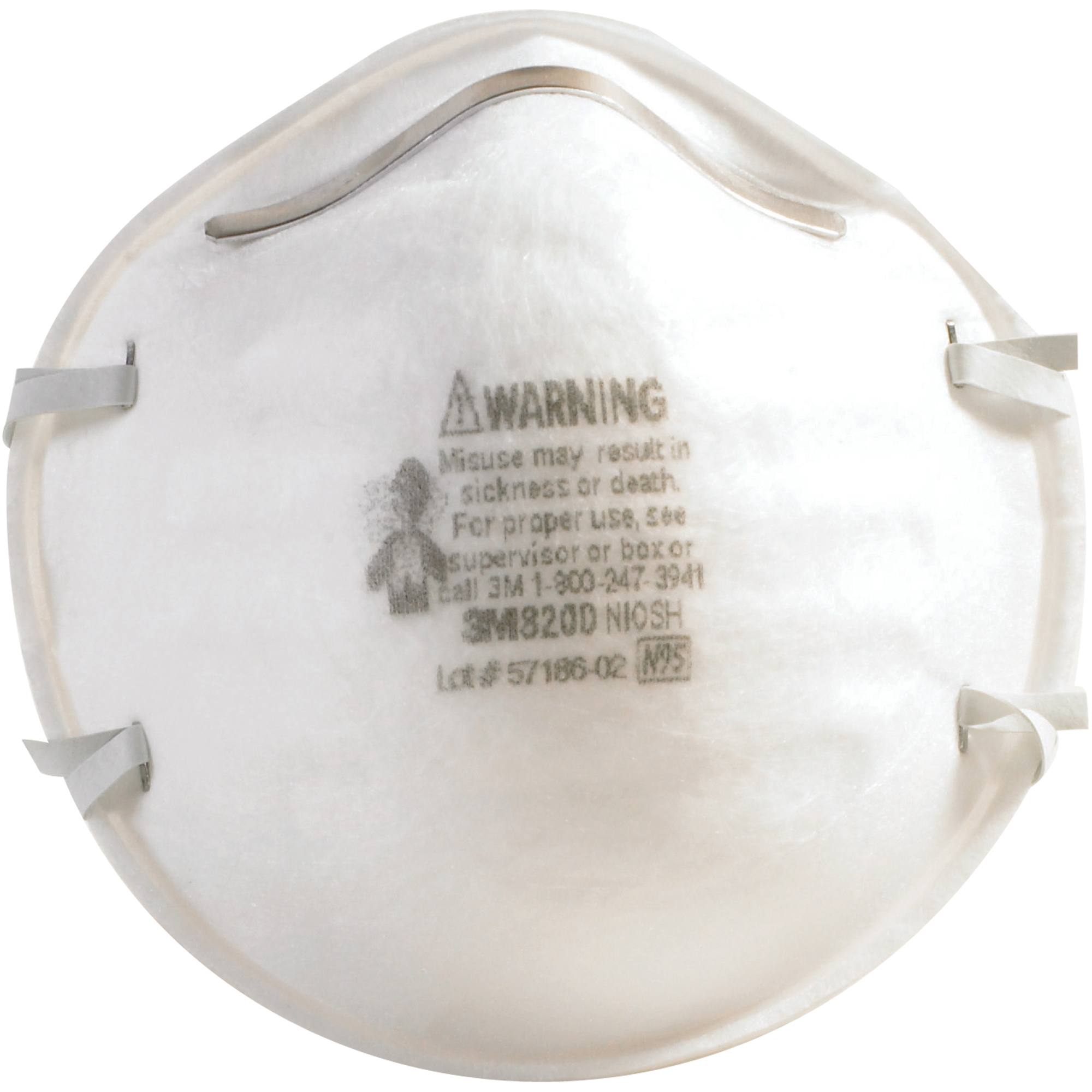 3M™ 8200 Dust Respirator, White, 160/Case