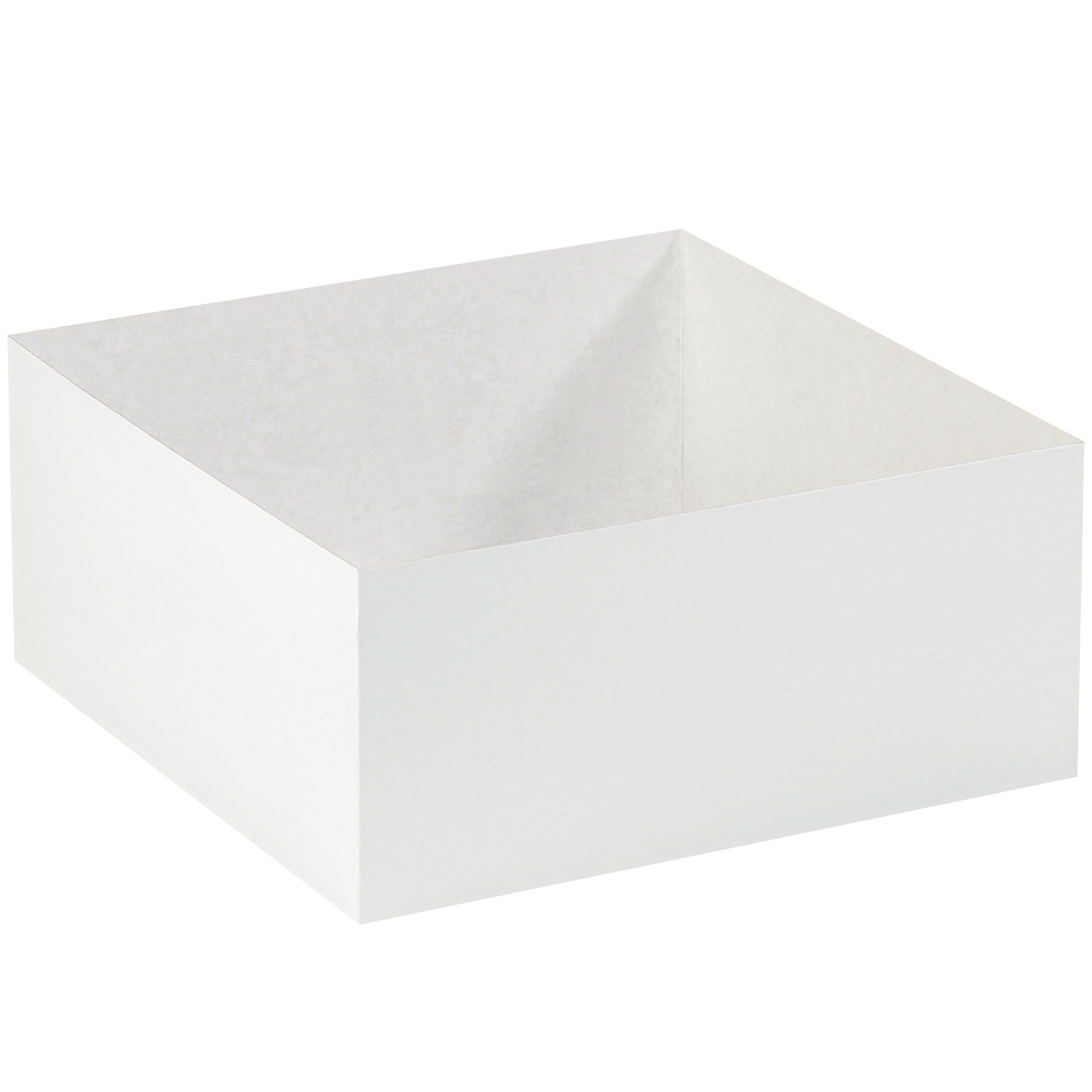 Deluxe Gift Box Bottoms, 14" x 14" x 6", White, 50/Case
