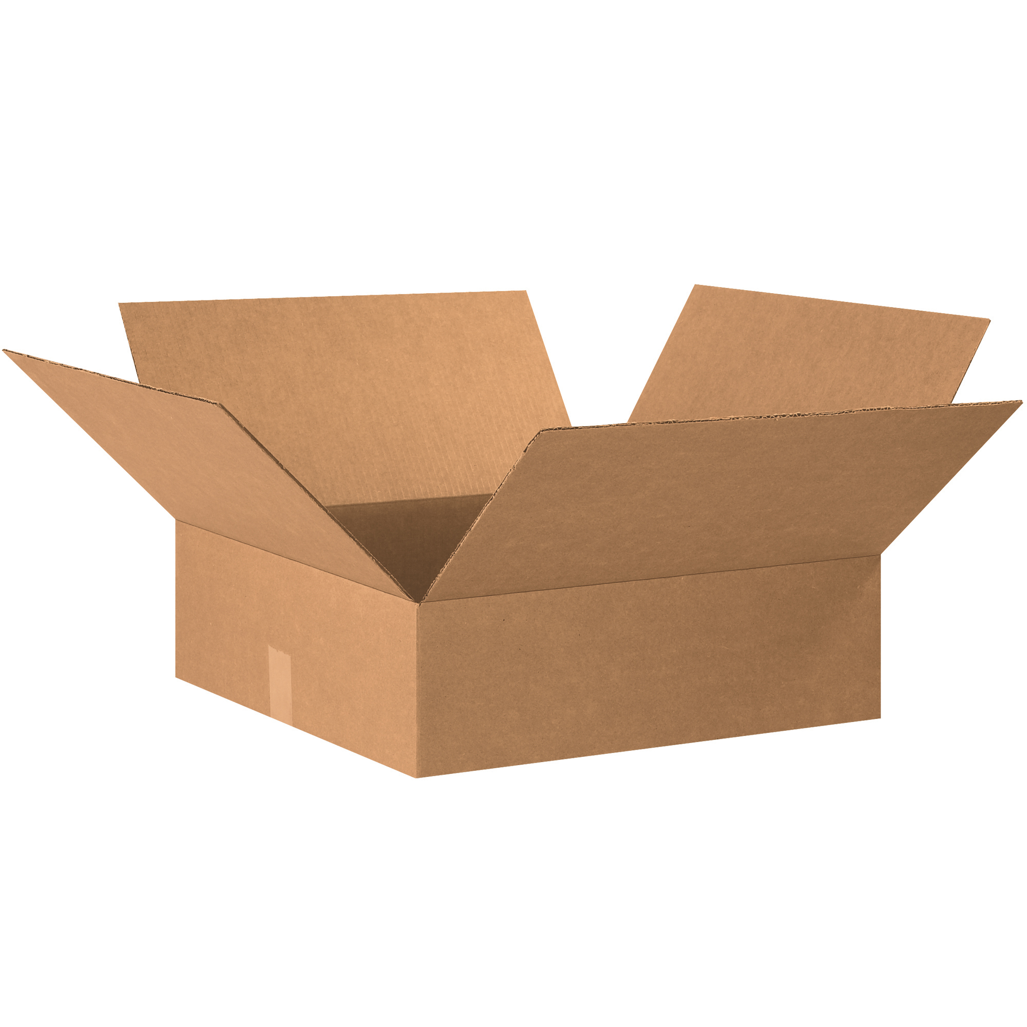 Flat Corrugated Boxes, 20" x 20" x 6", Kraft, 15/Bundle; 120/Skid