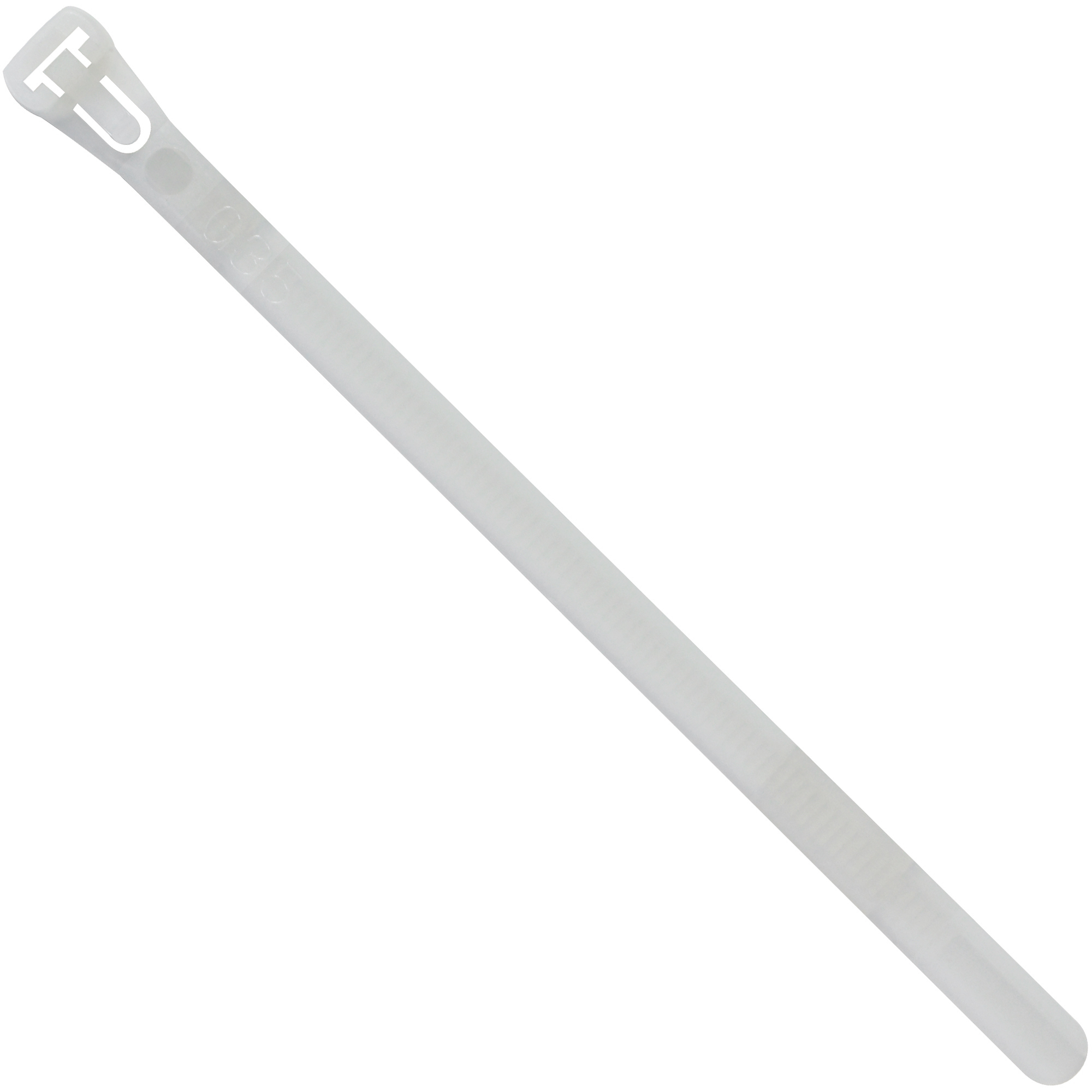 Releasable Cable Ties, 50#, 8", Natural, 1000 /Case