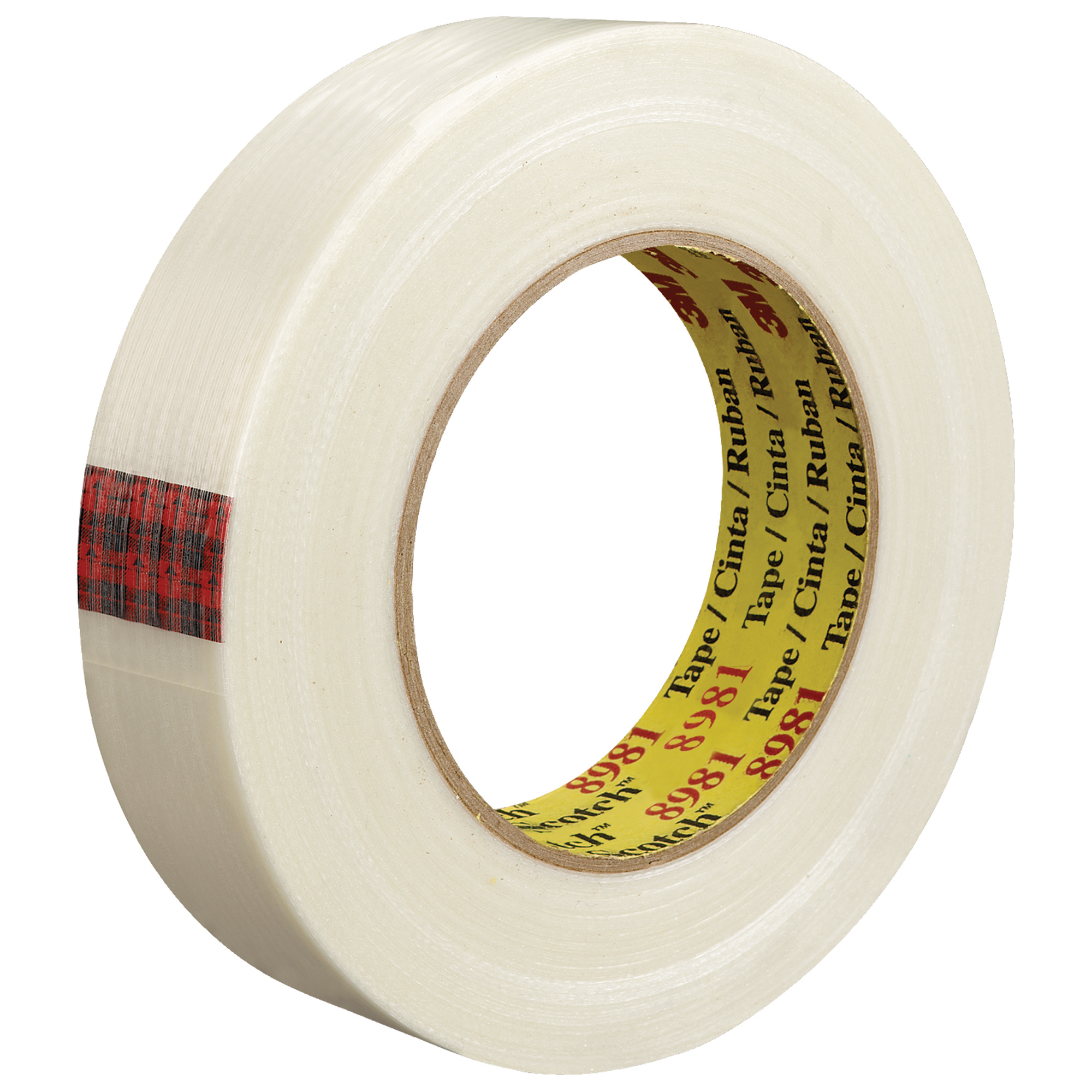 3M™ 8981 Strapping Tape, 6.6 Mil, 1" x 60 yds., Clear, 12/Case