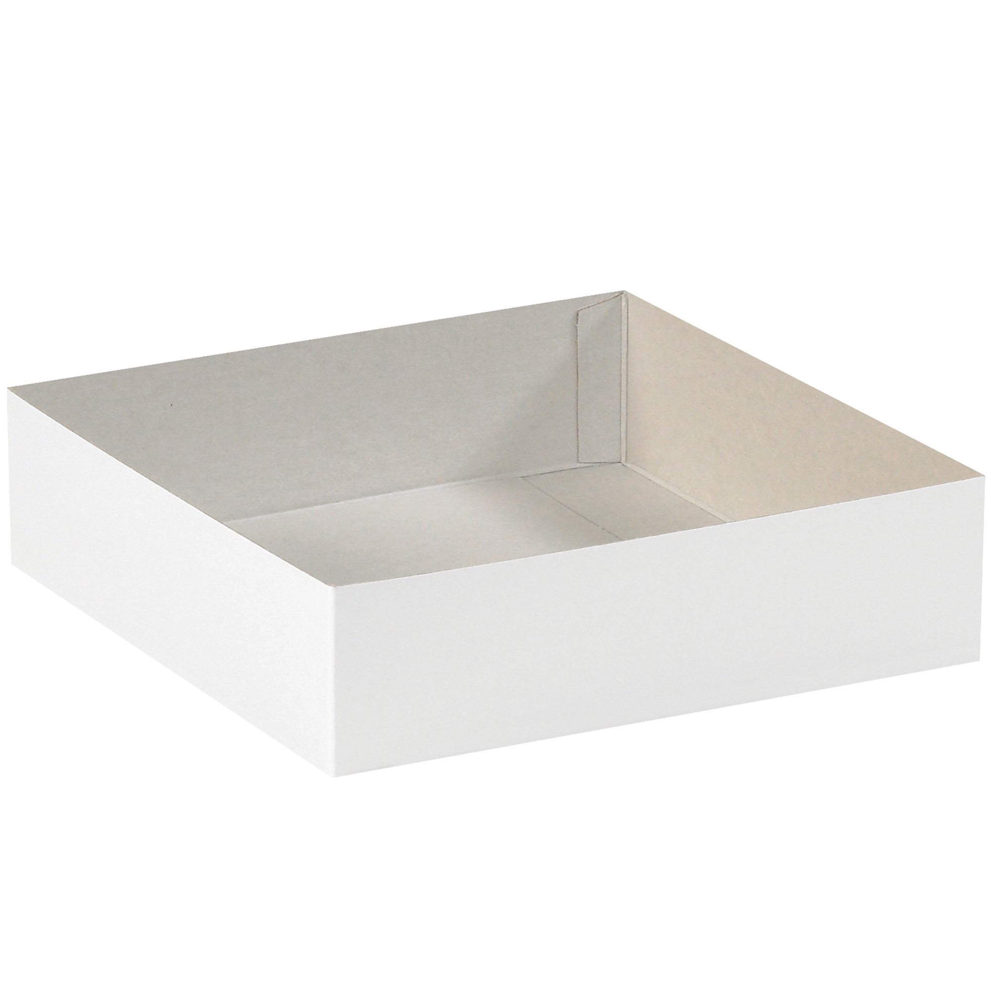Deluxe Gift Box Bottoms, 19" x 12" x 3", White, 50/Case