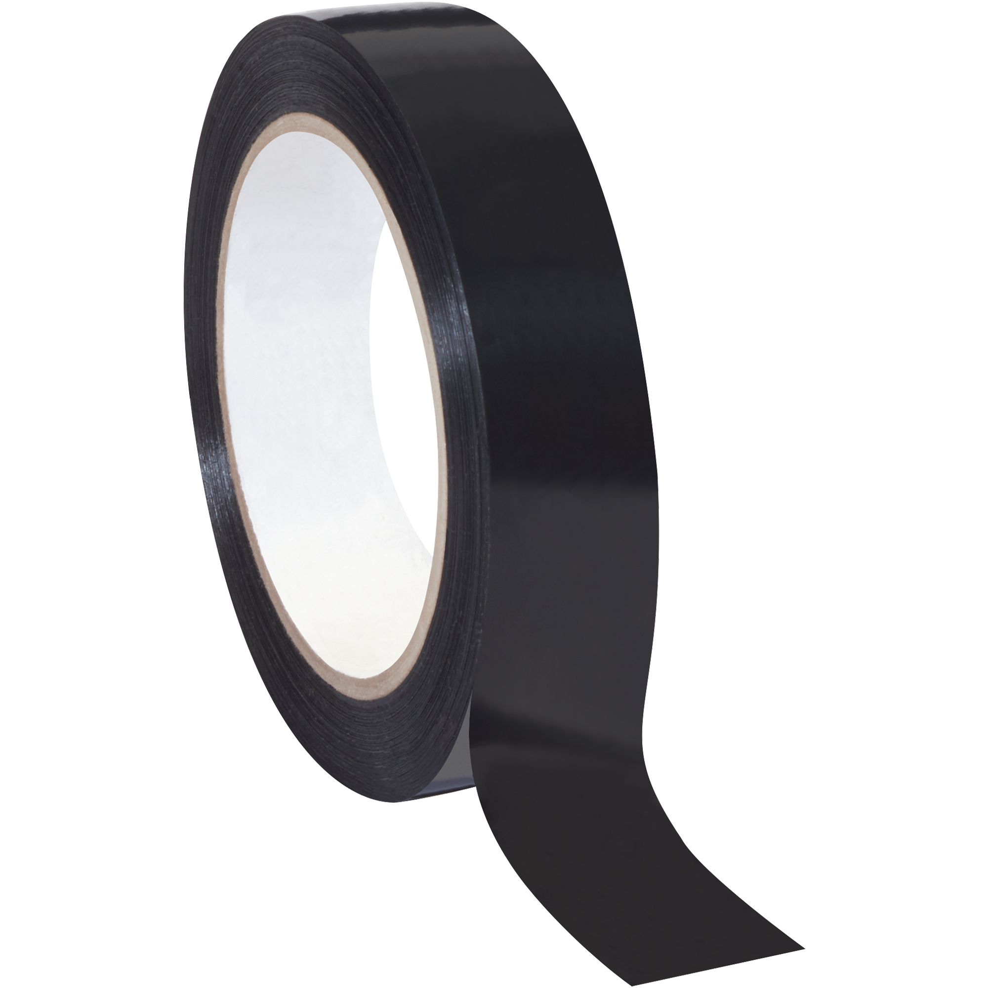 Tape Logic® Poly Strapping Tape, 2.7 Mil, 1" x 60 yds, Black, 12/Case