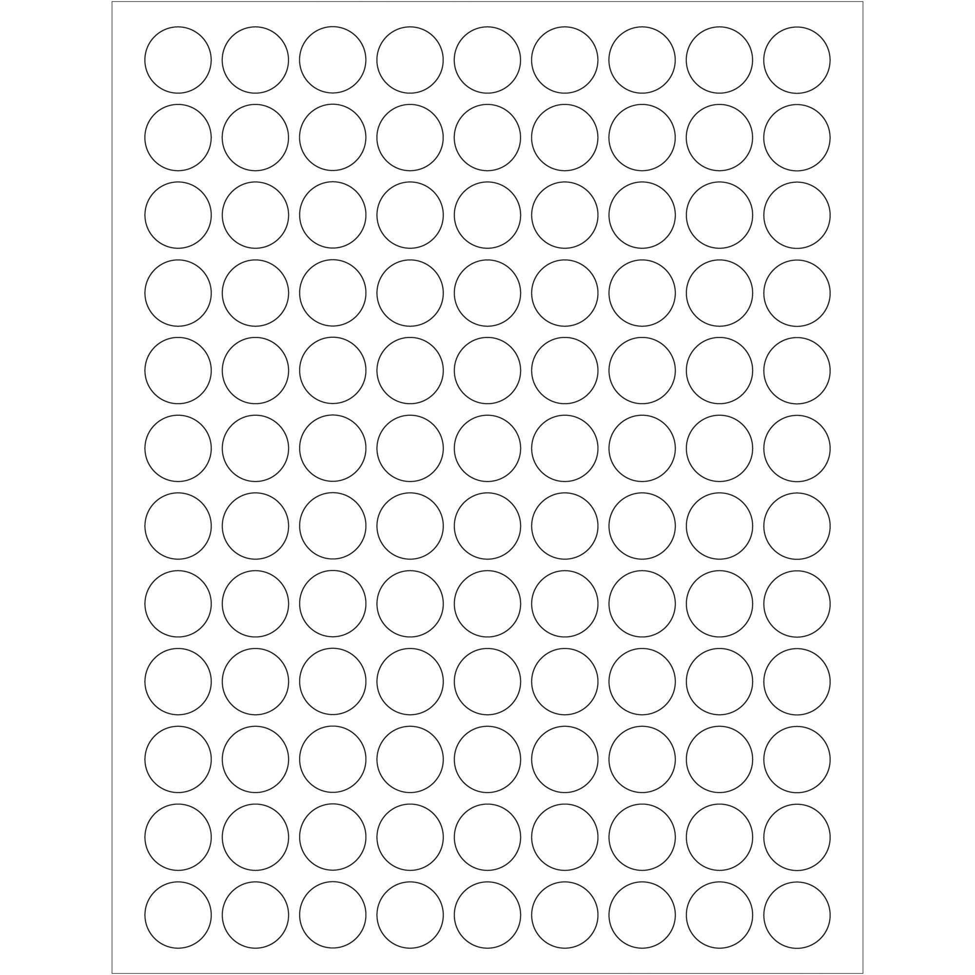 Tape Logic® Circle Laser Labels, 3/4", White, 10800/Case