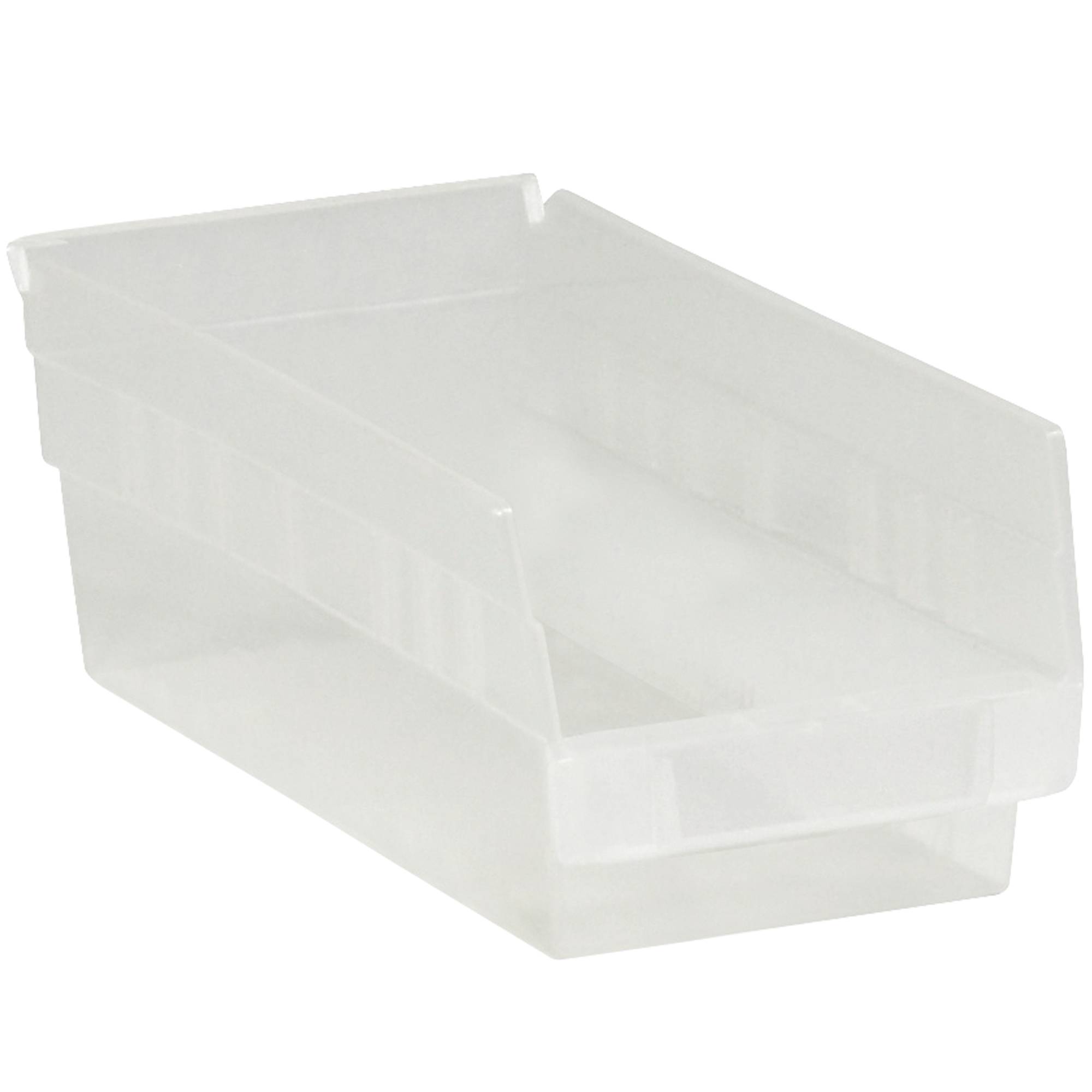 Plastic Shelf Bins, 11 5/8" x 6 5/8" x 4", Clear, 30/Case