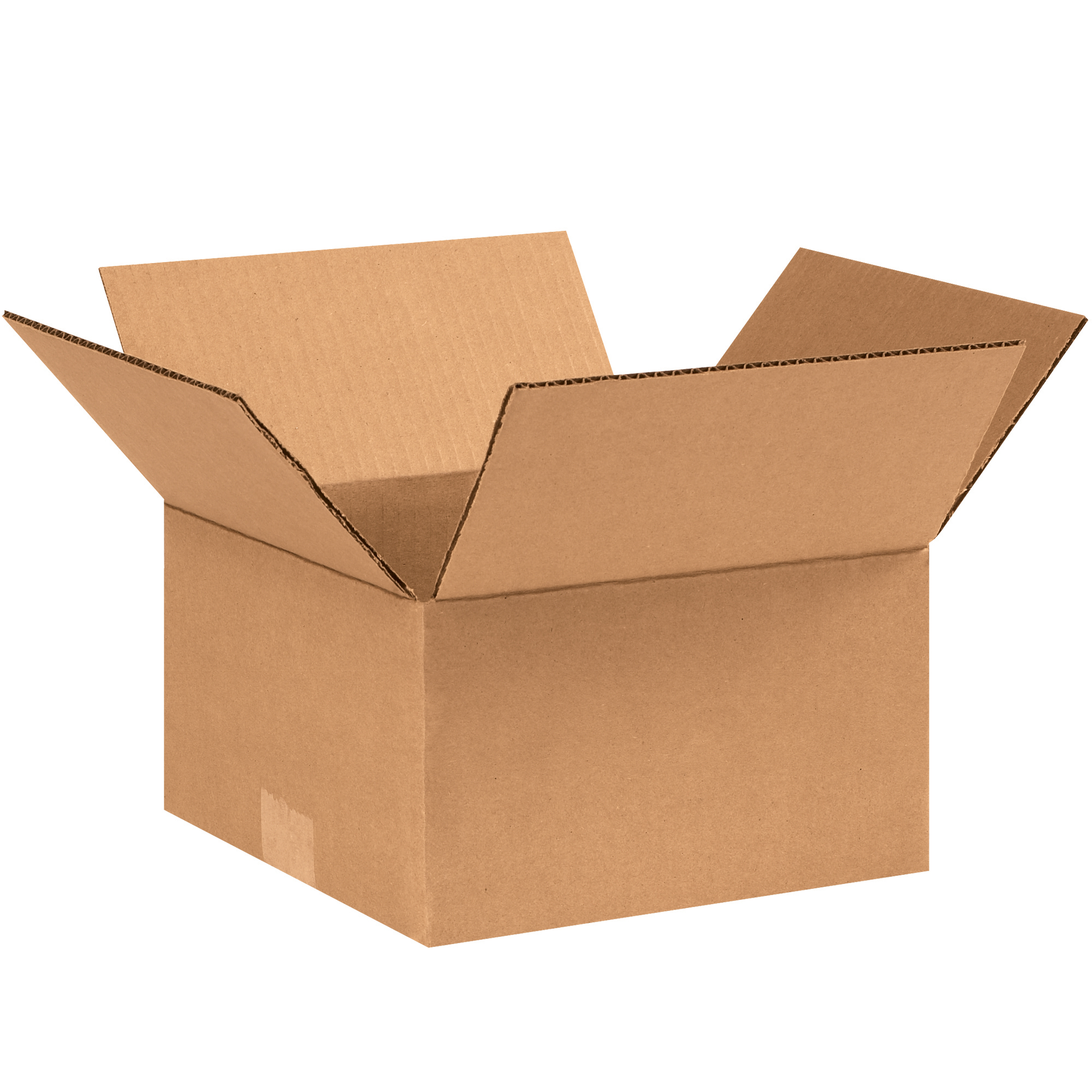 Corrugated Boxes, 9" x 9" x 5", Kraft, 25/Bundle; 500/Skid