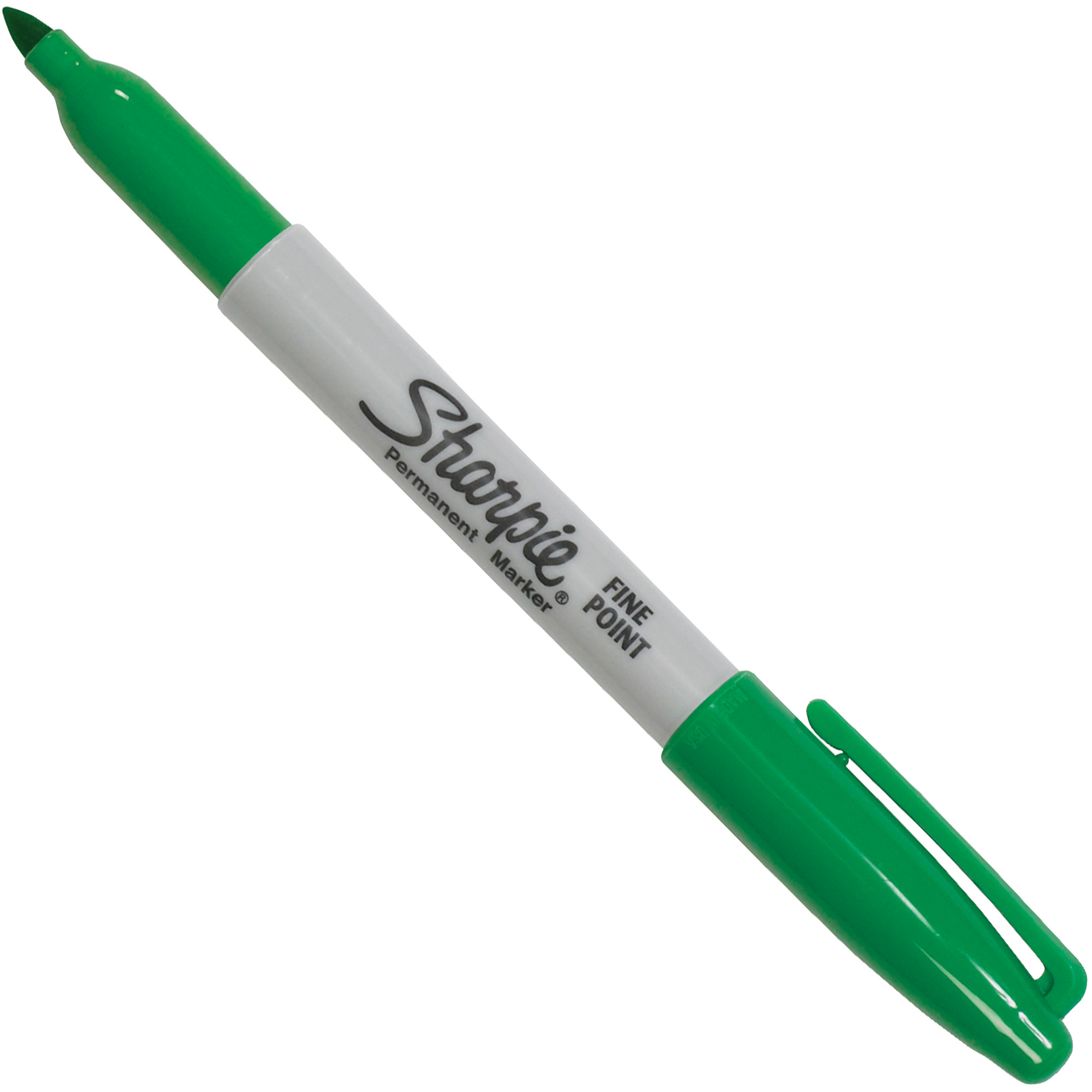 Sharpie® Fine Point Permanent Markers, Green, 12/Case