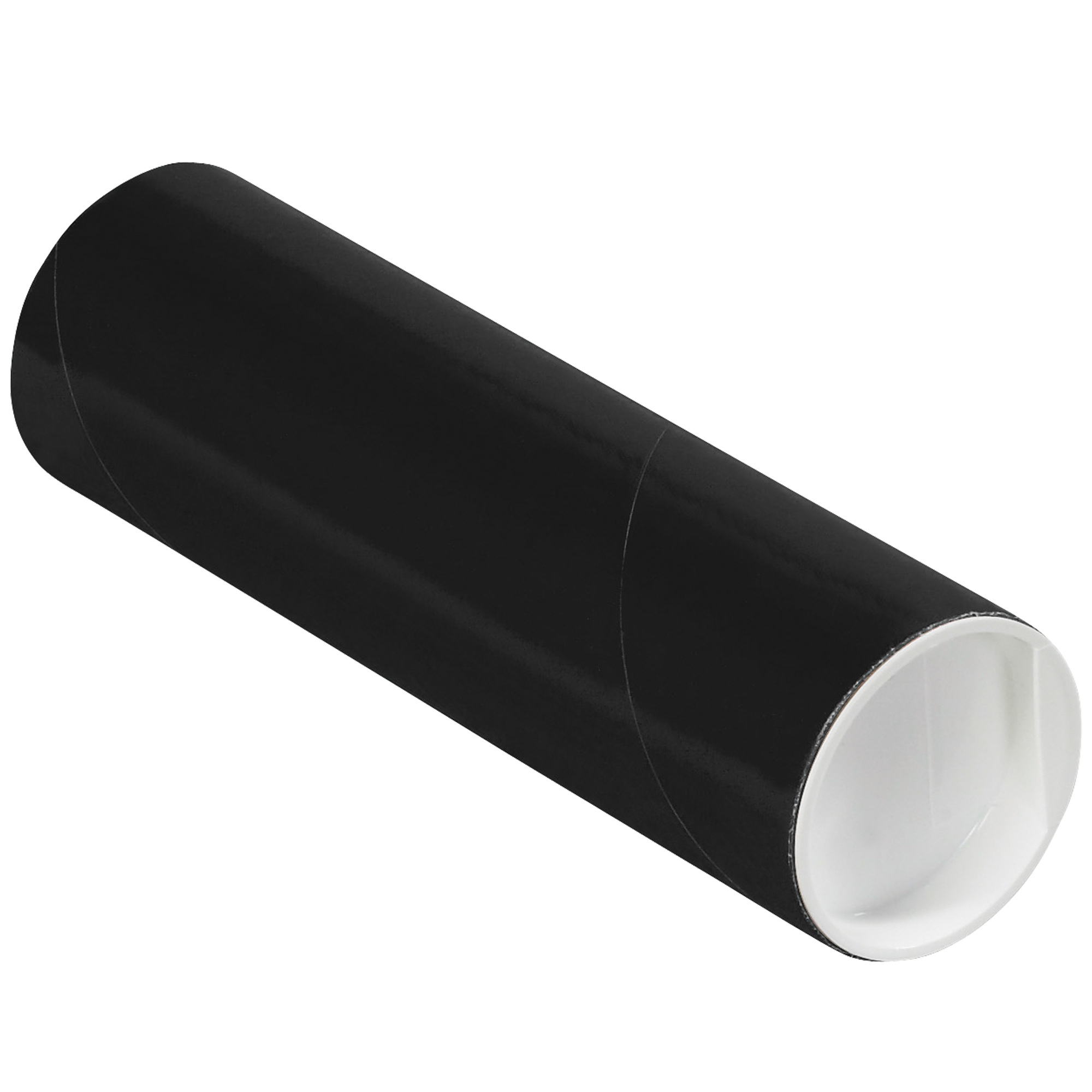 Mailing Tubes with Caps, 2" x 6", Black, 50/Case