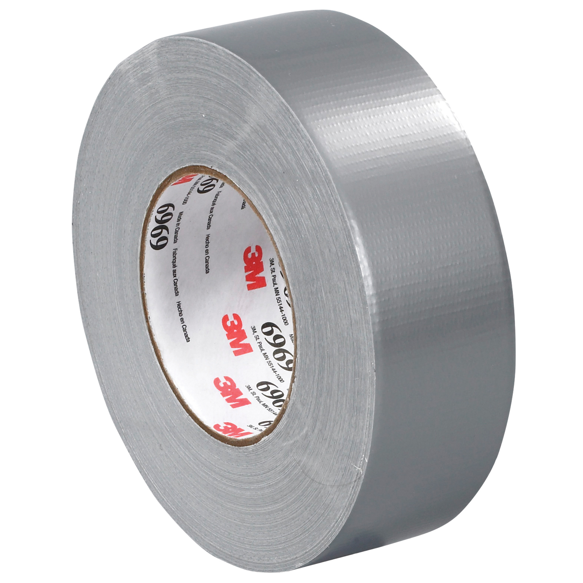 3M™ 6969 Duct Tape, 10.7 Mil, 2" x 60 yds., Silver, 24/Case