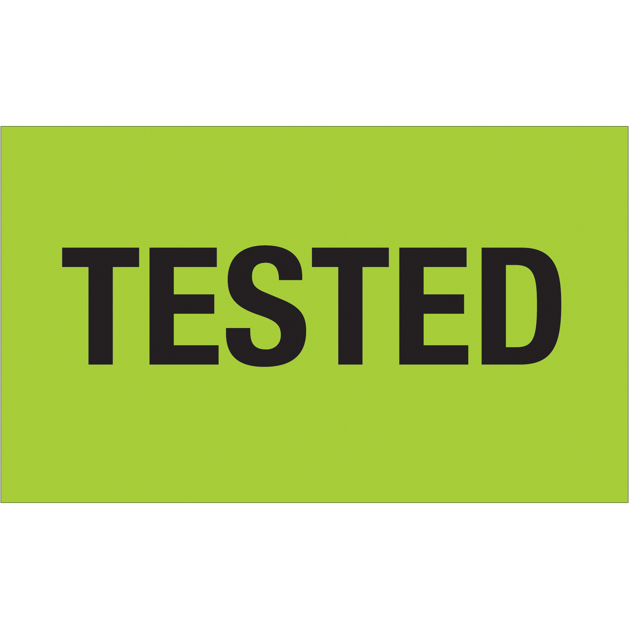 Tape Logic® Labels, "Tested", 3" x 5", Fluorescent Green, 500/Roll