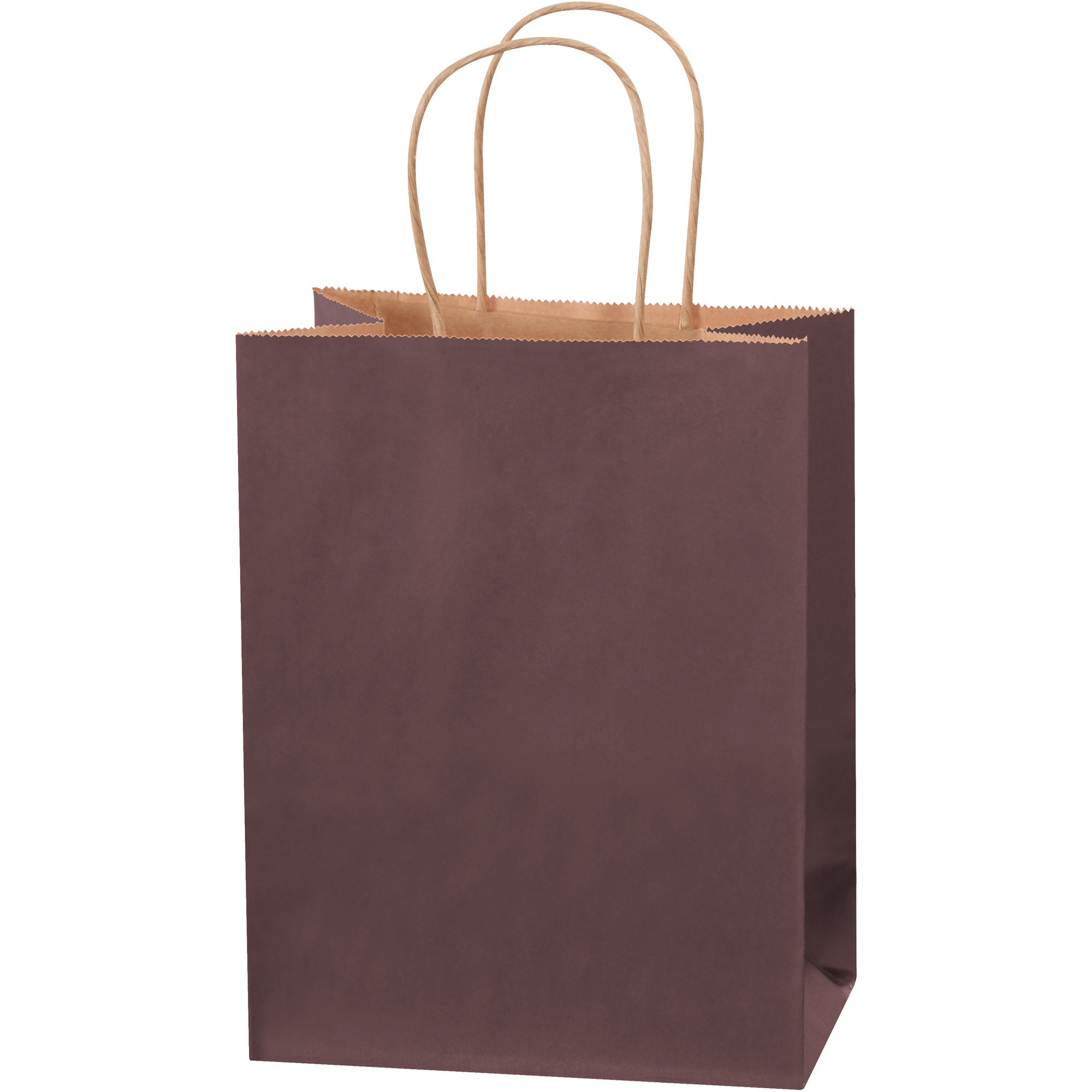Tinted Shopping Bags, 8" x 4 1/2" x 10 1/4", Brown, 250/Case