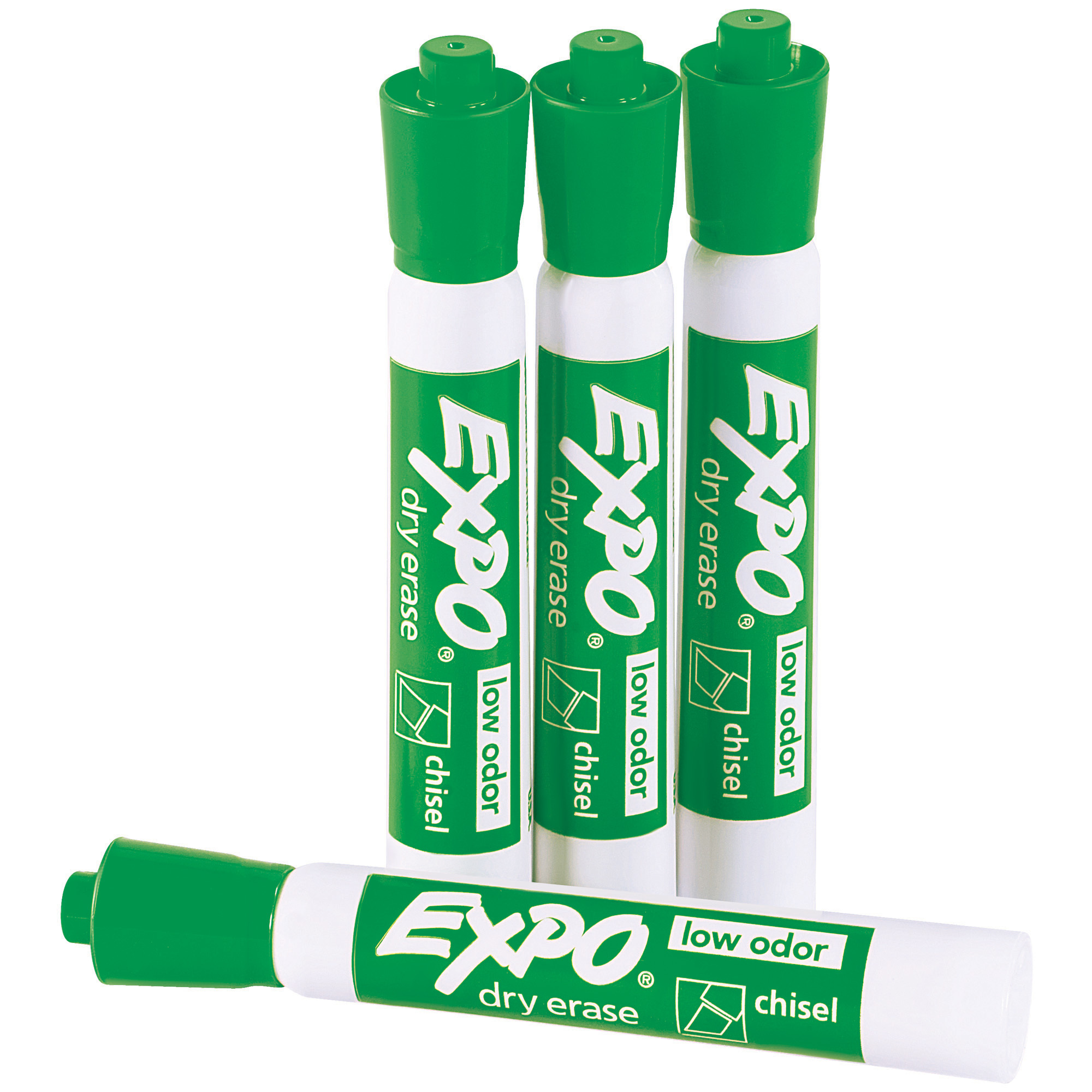 Expo® Dry Erase Markers, Green, 12/Case