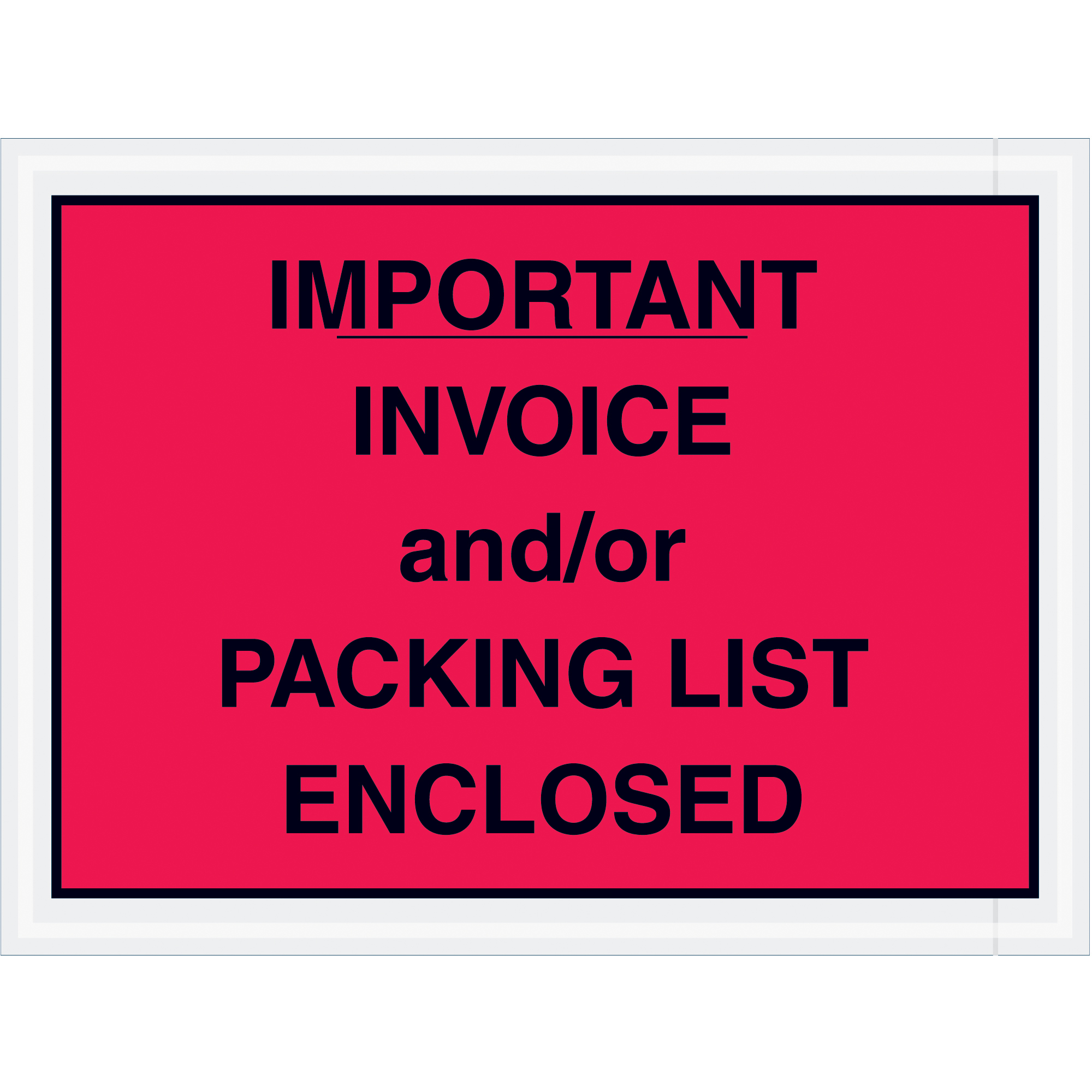 Tape Logic® "Important Invoice and/or Packing List Enclosed" Envelopes, 4 1/2" x 6", Red, 1000/Case