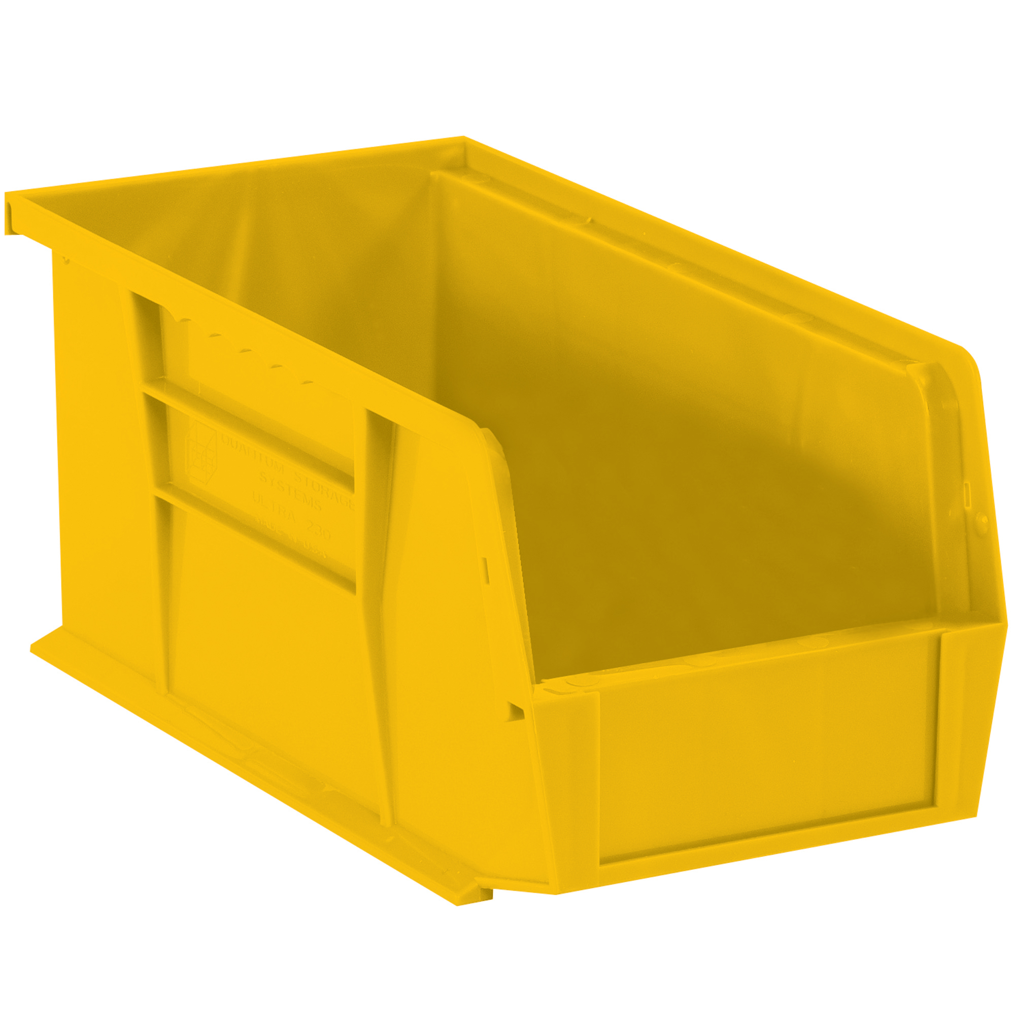 Plastic Stack & Hang Bin Boxes, 10 7/8" x 5 1/2" x 5", Yellow, 12/Case