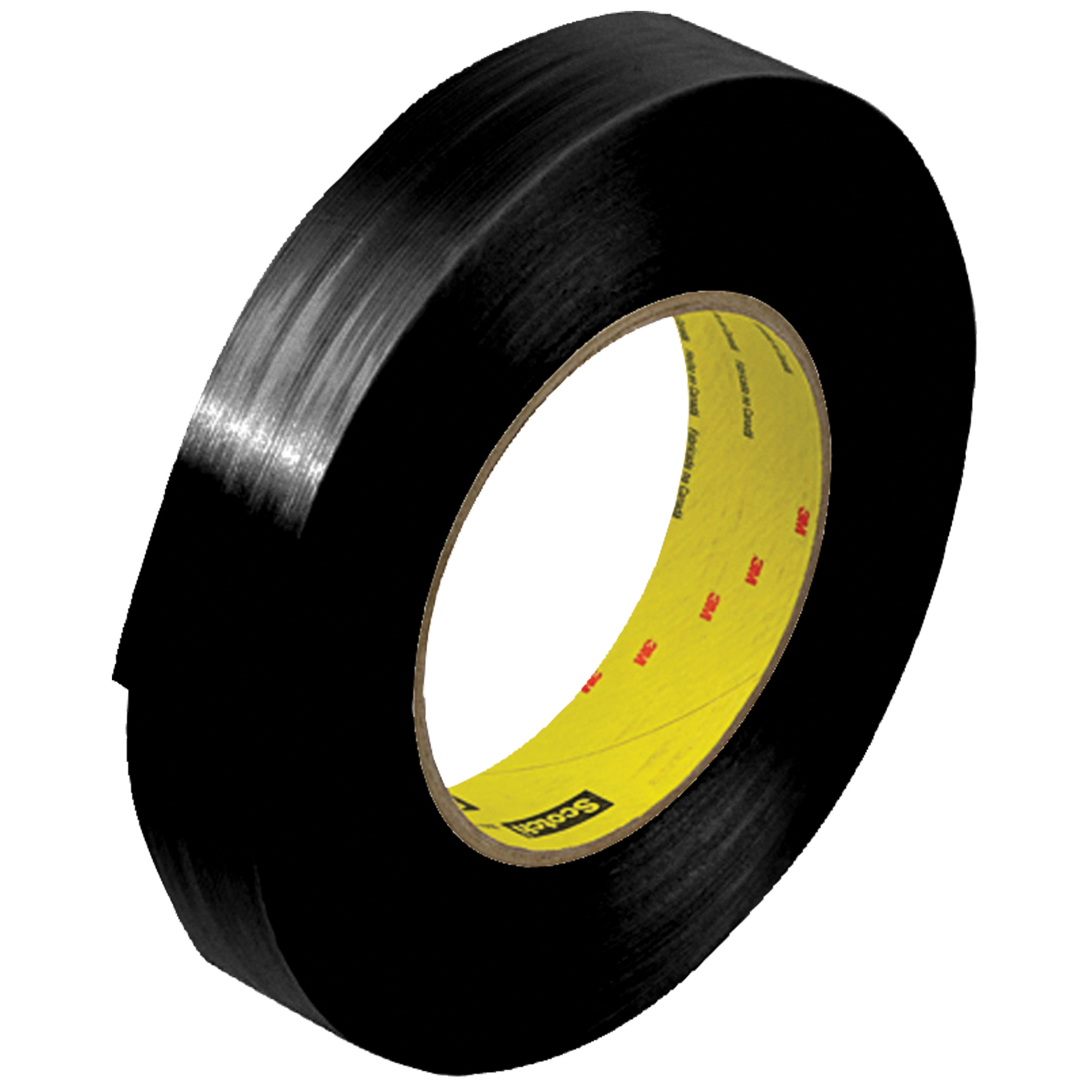3M™ 890MSRB Black Strapping Tape, 8.0 Mil, 1" x 60 yds., Black, 12/Case