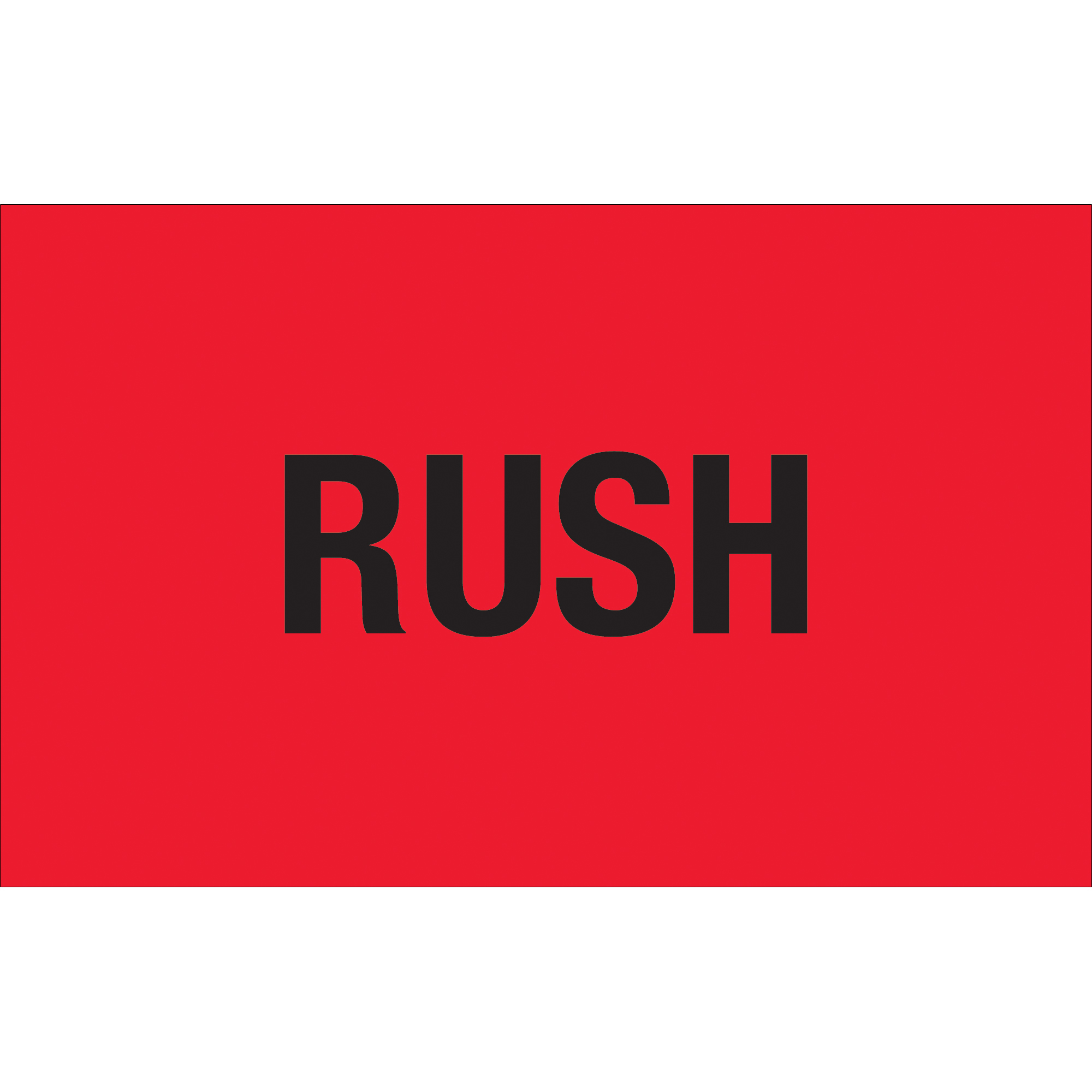 Tape Logic® Labels, "Rush", 1 1/4" x 2", Fluorescent Red, 500/Roll