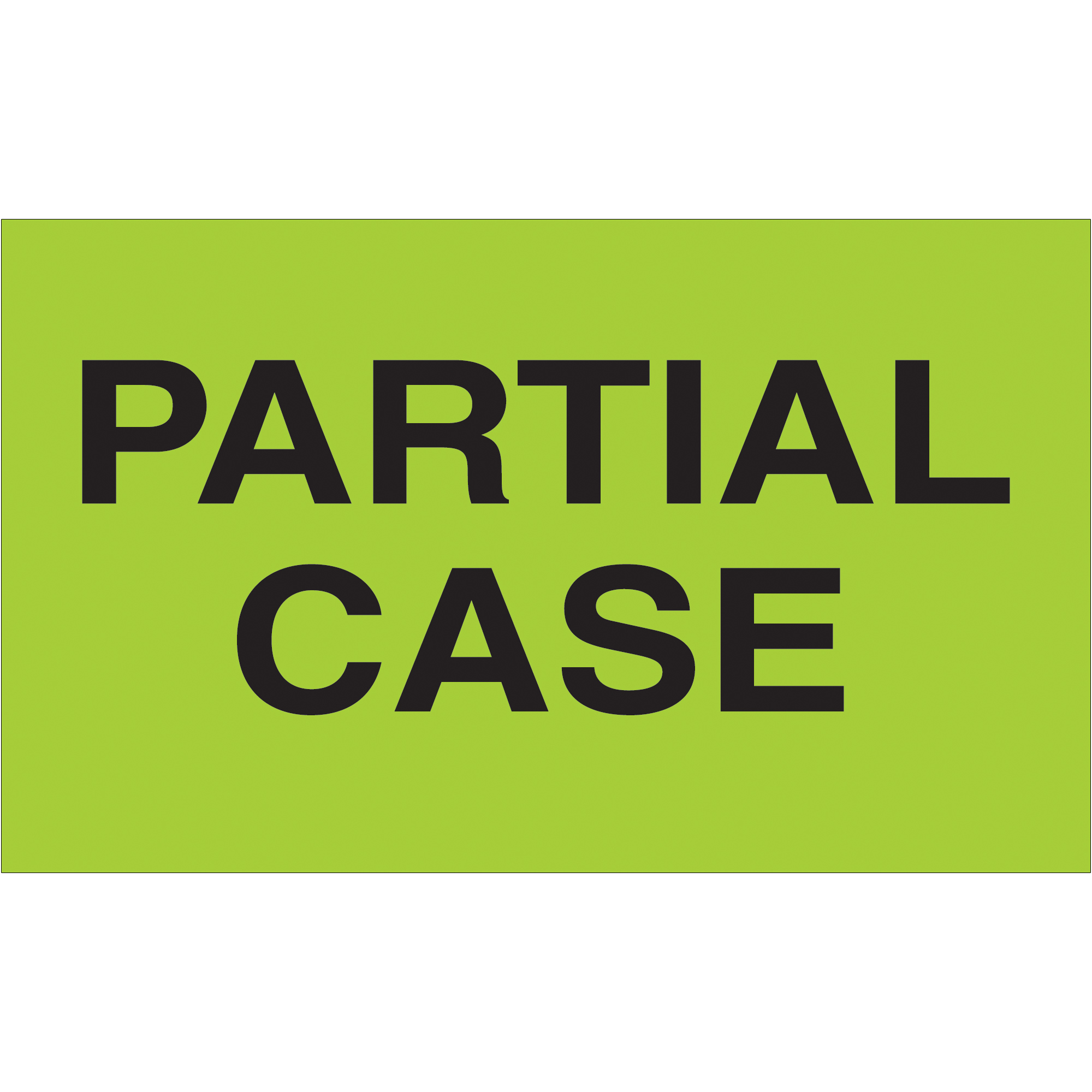 Tape Logic® Labels, "Partial Case", 3" x 5", Fluorescent Green, 500/Roll