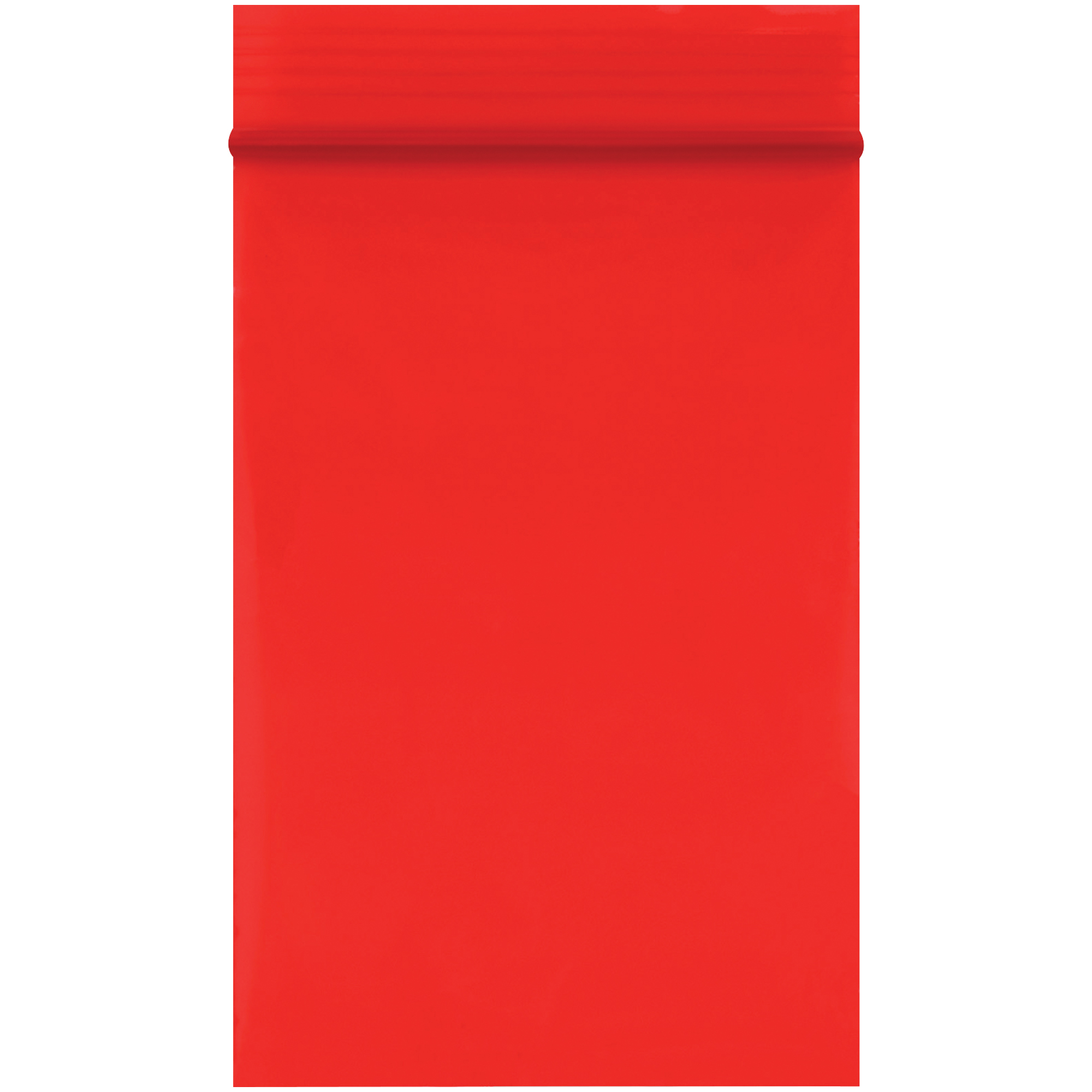 Reclosable 2 Mil Poly Bags, 2" x 3", Red, 1000/Case