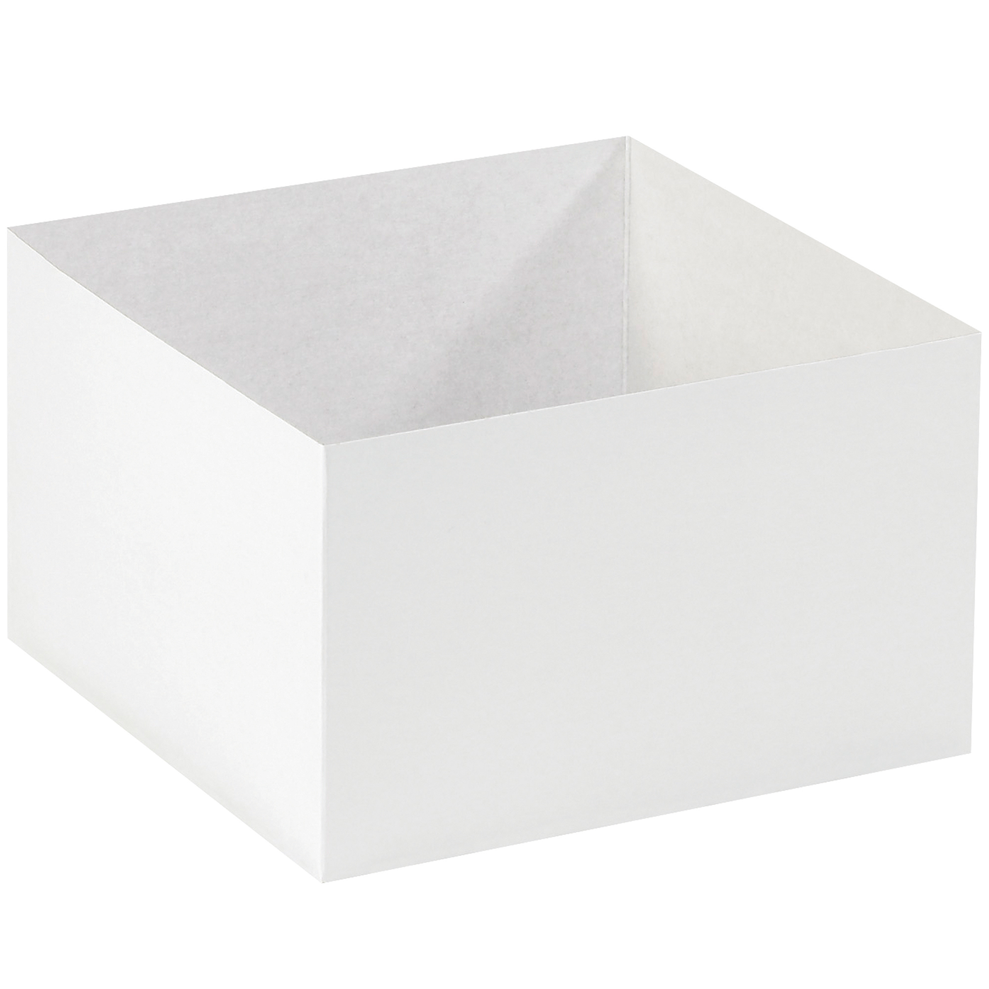 Deluxe Gift Box Bottoms, 10" x 10" x 6", White, 50/Case