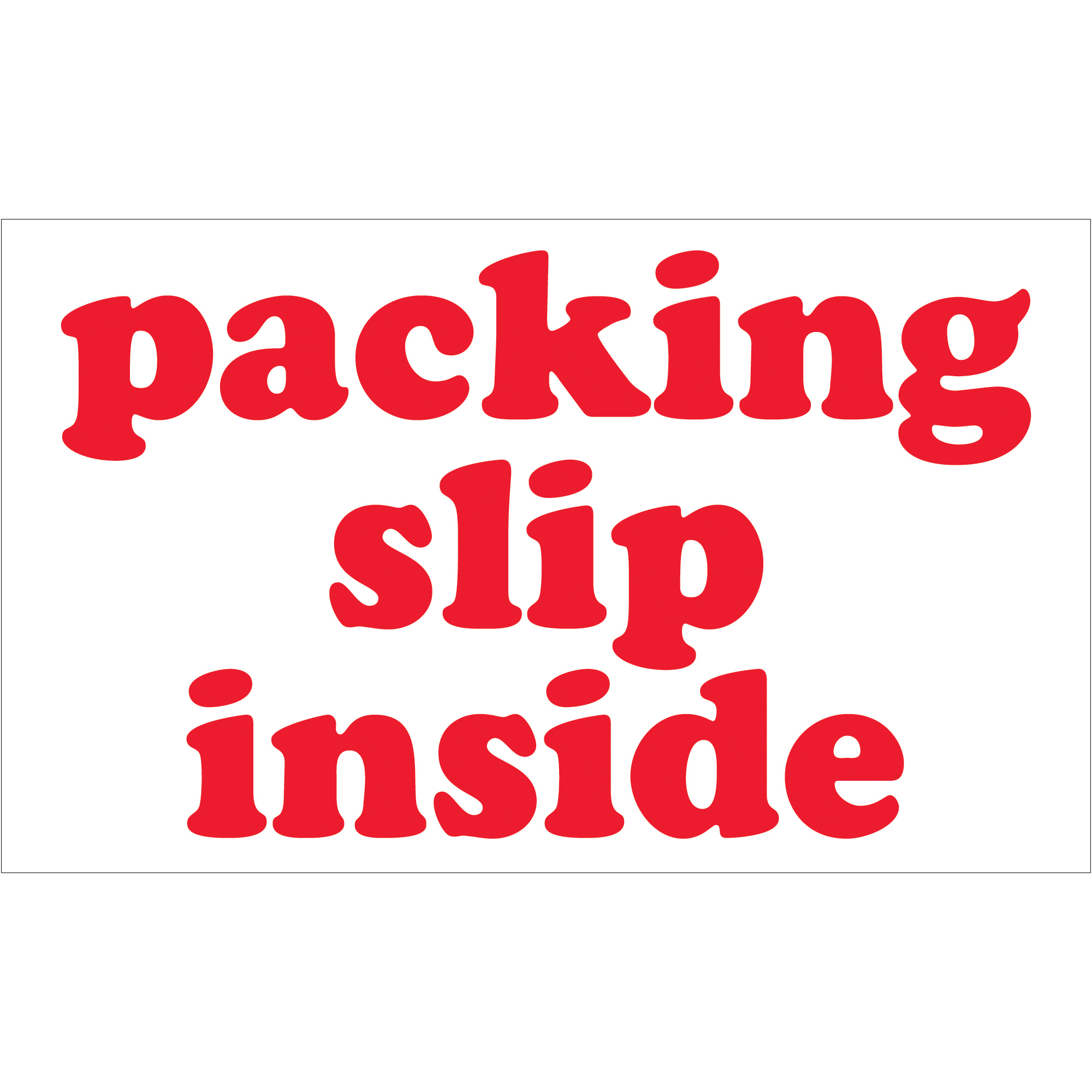 Tape Logic® Labels, "Packing Slip Inside", 3" x 5", Red/White, 500/Roll