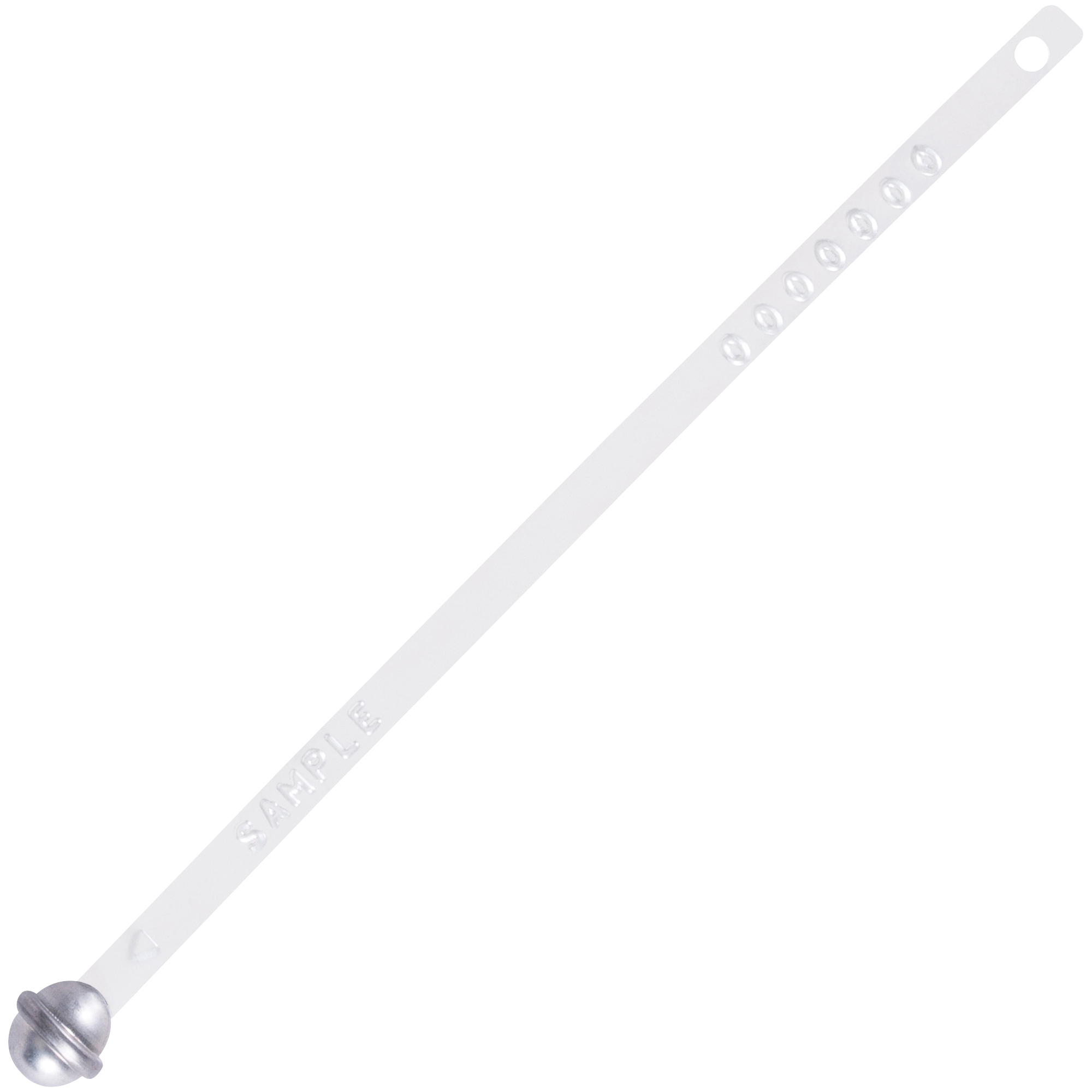 Metal Truck Seals, 5/16" x 8 1/2", White, 200/Case