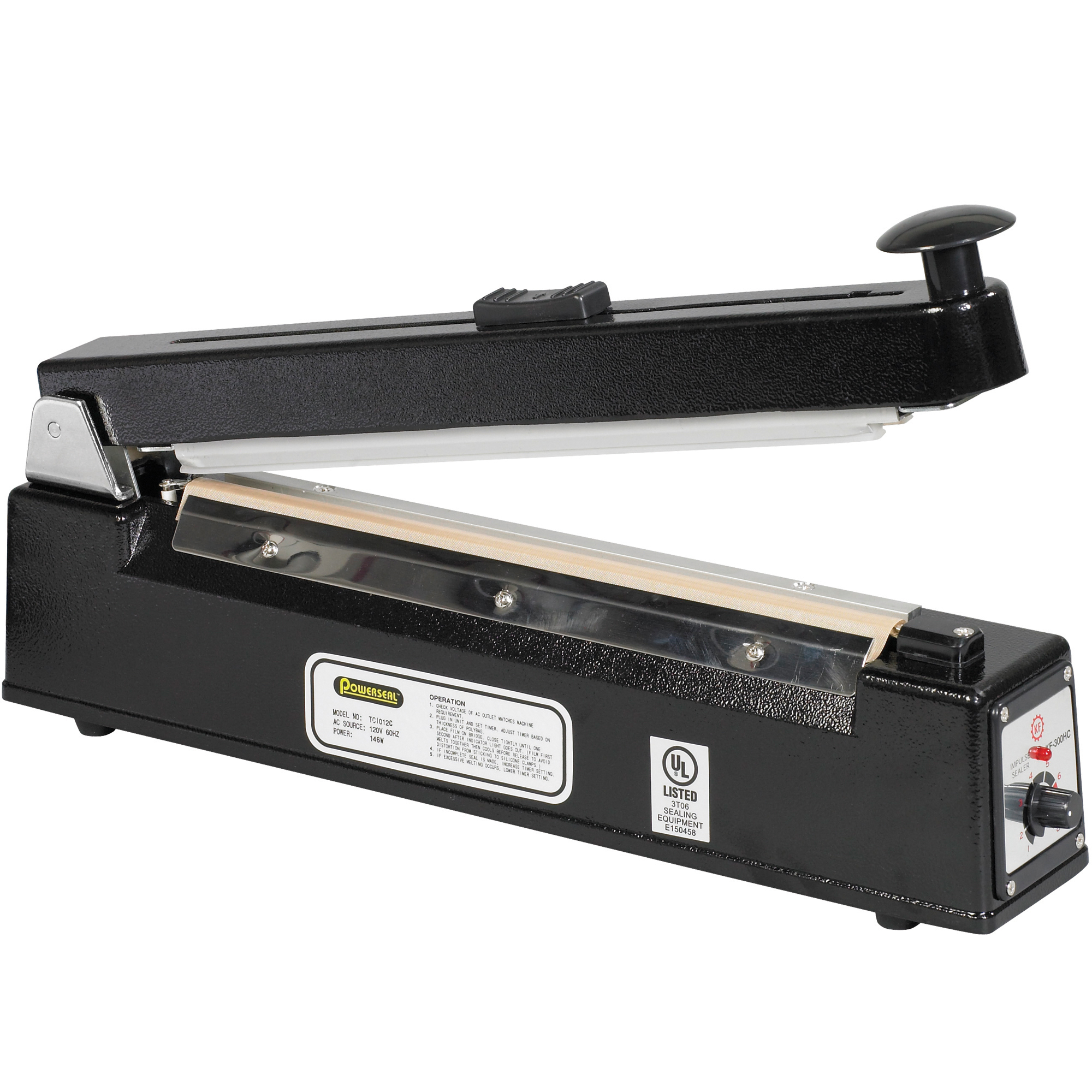 Impulse Hand Sealers w/ Cutters, 12" x 1/16", 1 Each