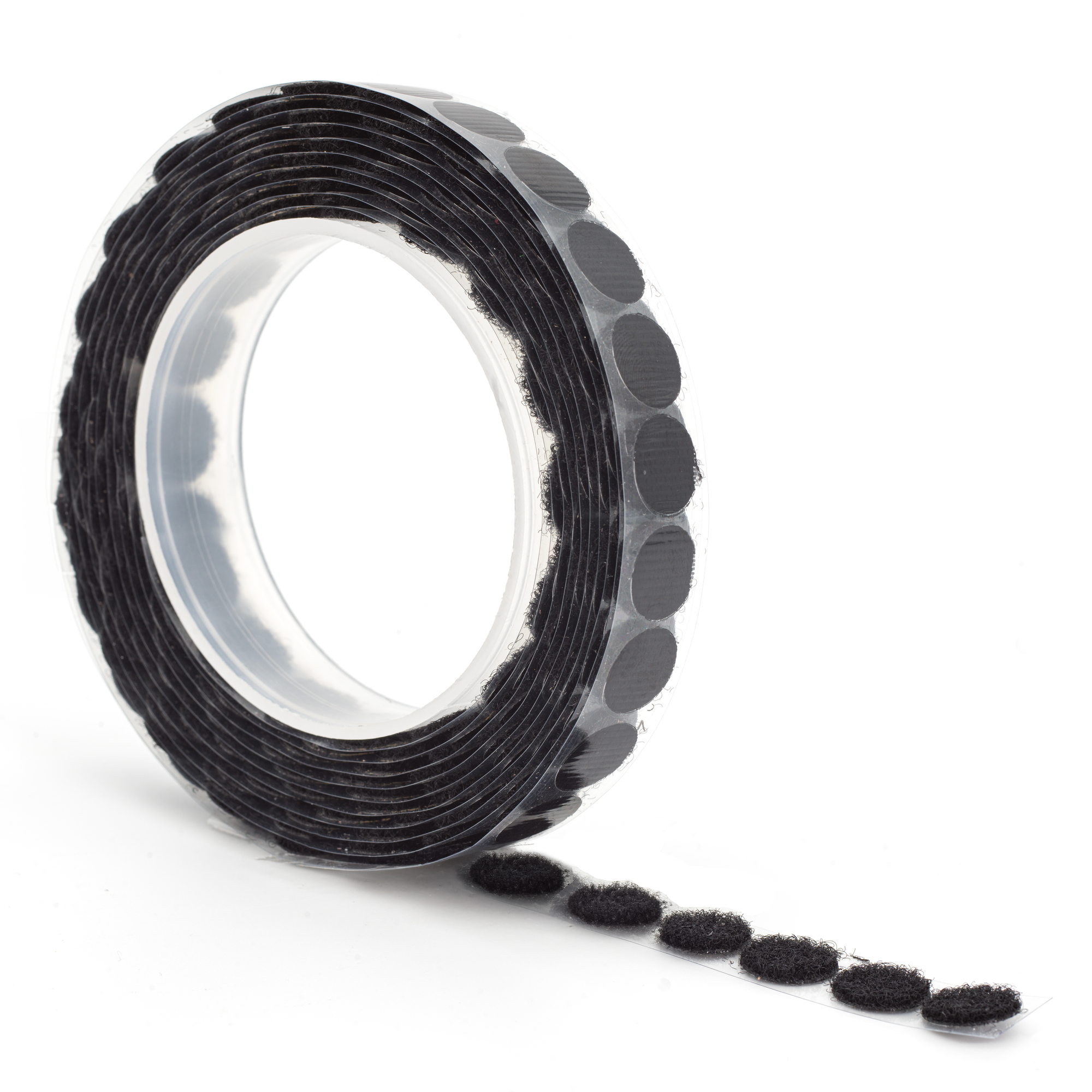 Tape Logic® Individual Tape Dots, Loop, 5/8", Black, 1200/Case