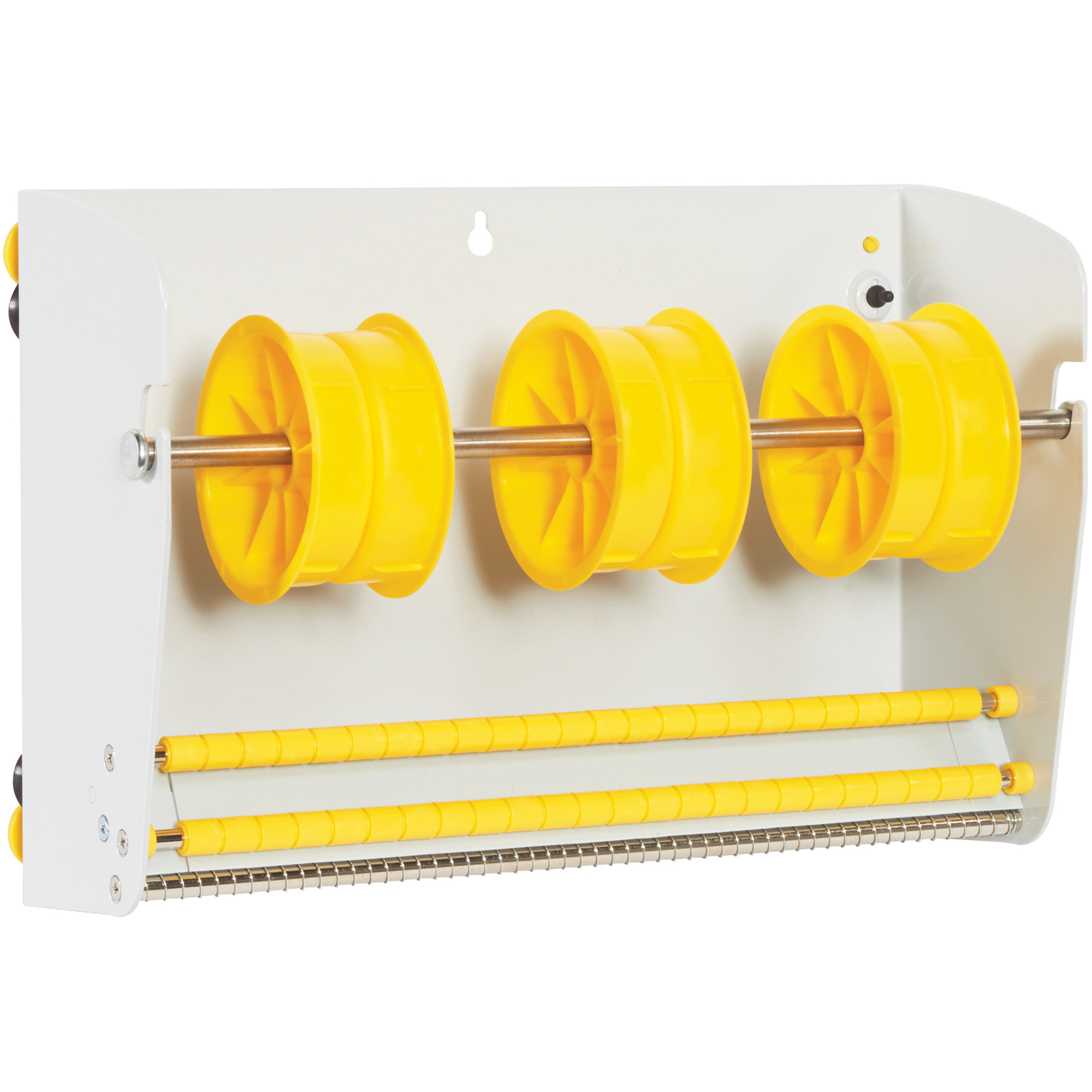 Wall Mount Label Dispenser, 12 1/2", White, 1/Each