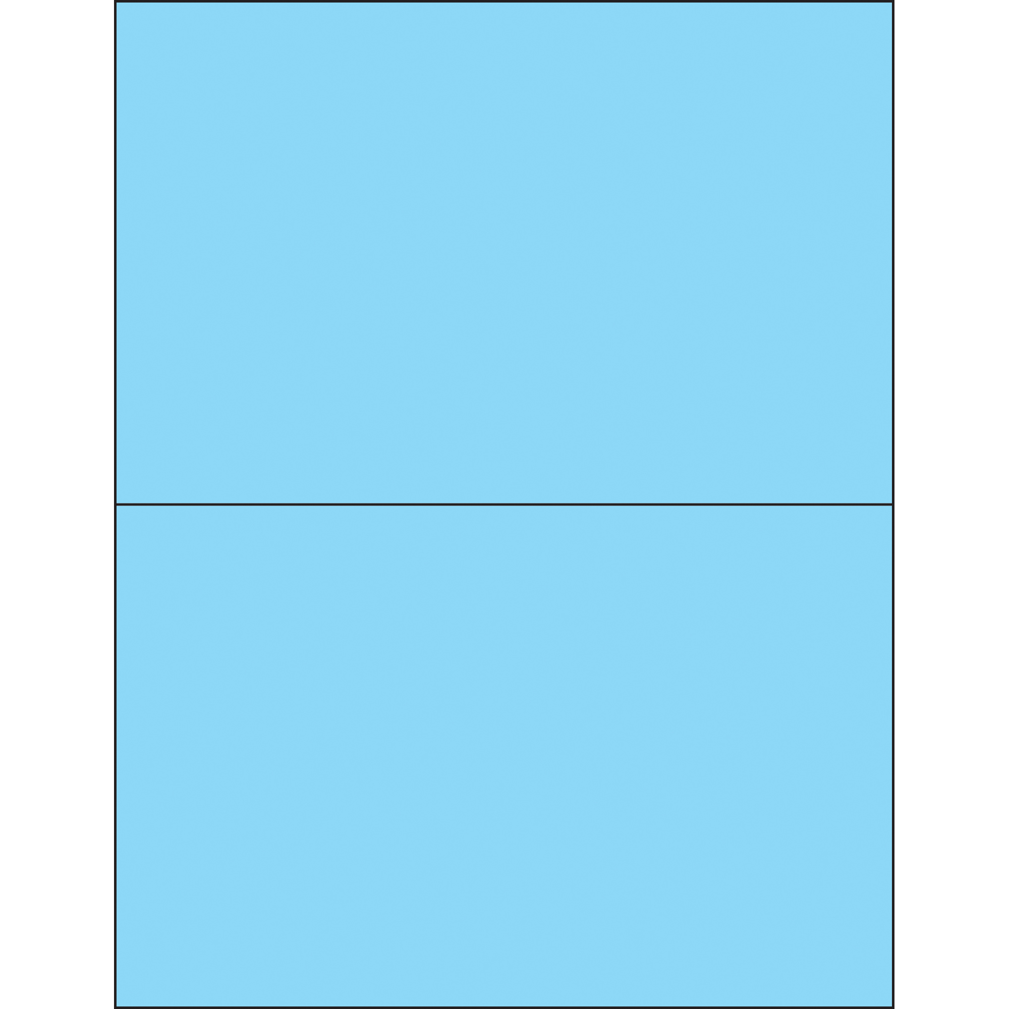 Tape Logic® Removable Rectangle Laser Labels, 8 1/2" x 5 1/2", Pastel Blue, 200/Case