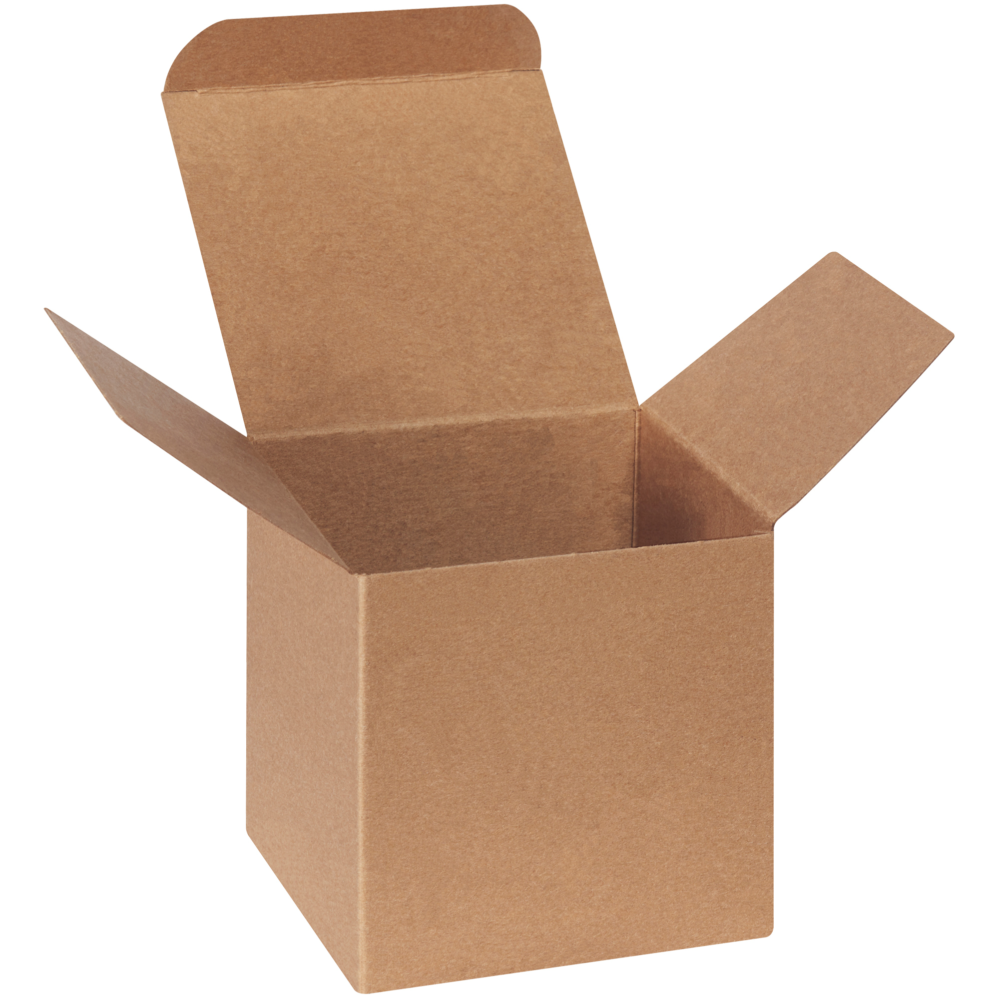 Reverse Tuck Folding Cartons, 4" x 4" x 4", Kraft, 250/Case