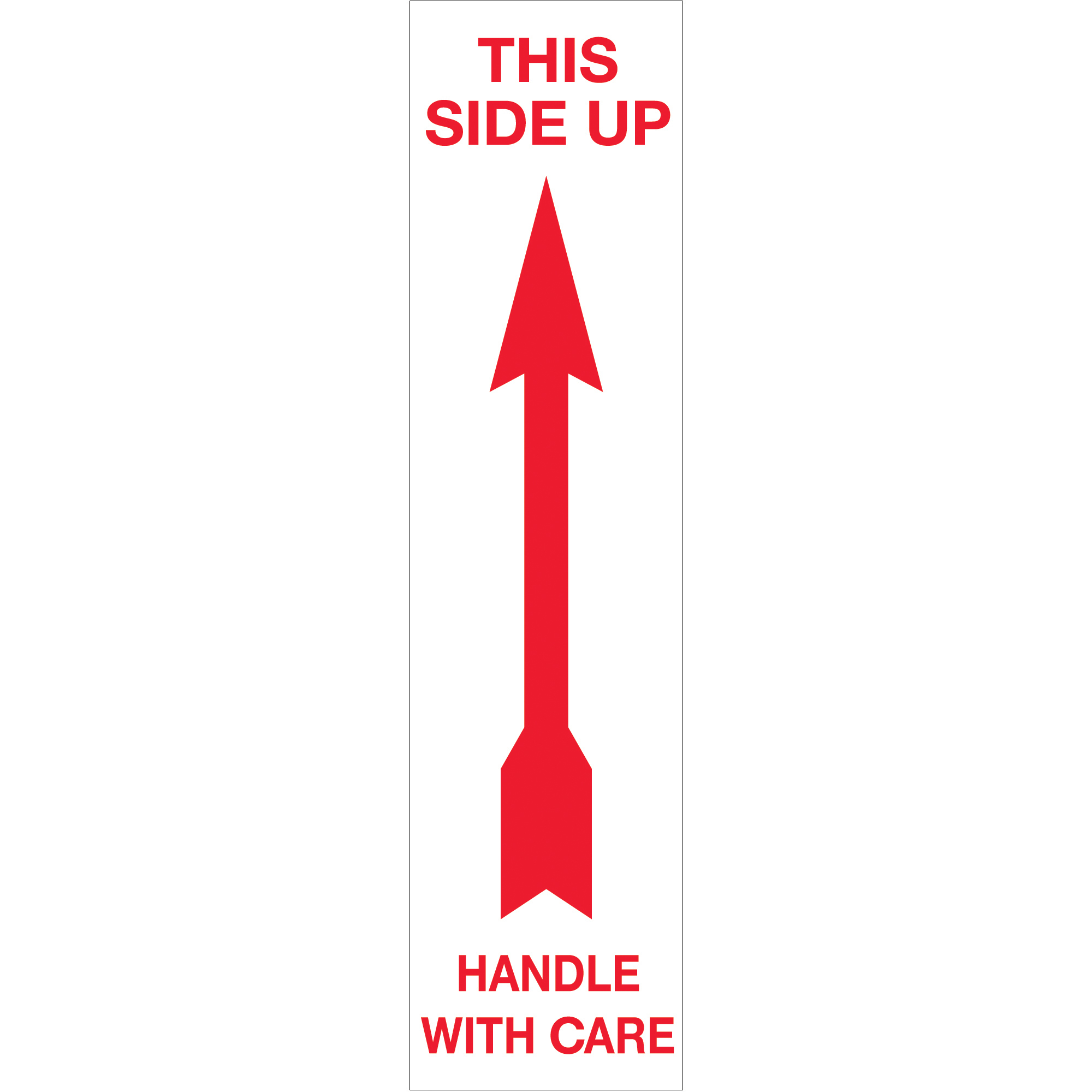 Tape Logic® Labels, "Up - Handle With Care", Arrow, 2 1/2" x 7", Red/White, 500/Roll