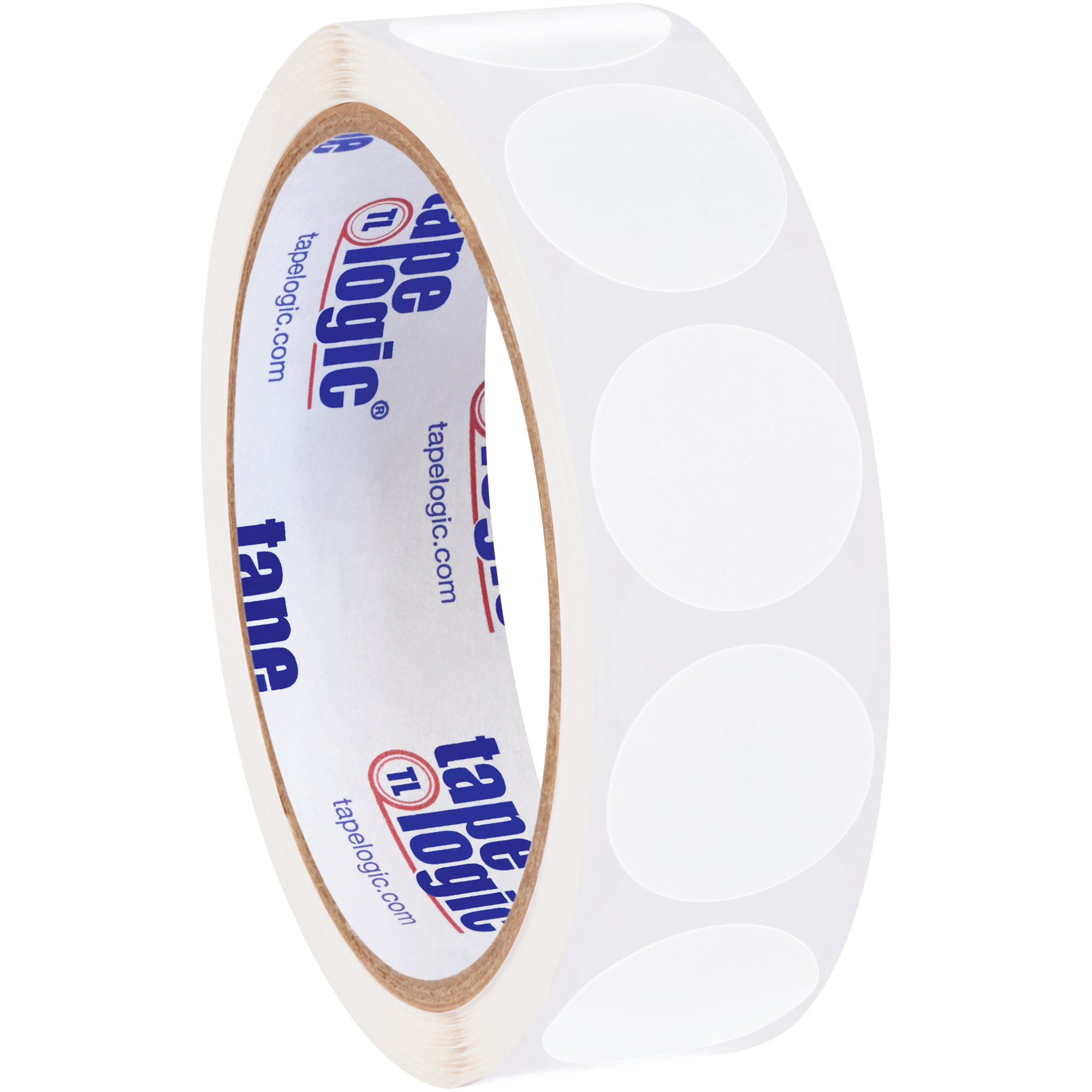 Tape Logic® Removable Labels, 1" Circle, White, 500 /Roll